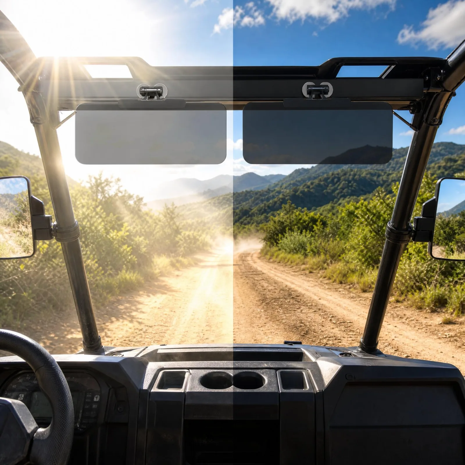 Magnetic Polarized Golf Cart Sun Visor with UV Protection image 2