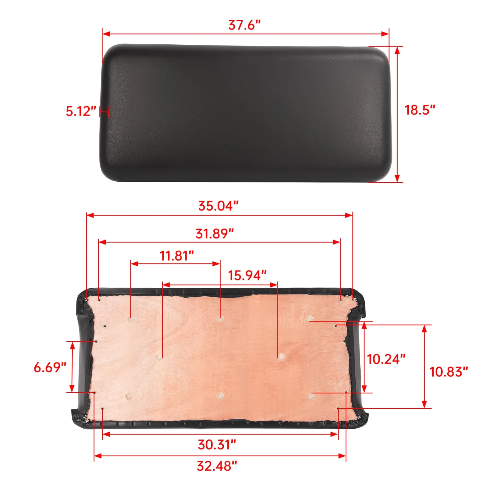 WUTIST Front Seat Bottom for 2001–2012 Club Car DS image 2