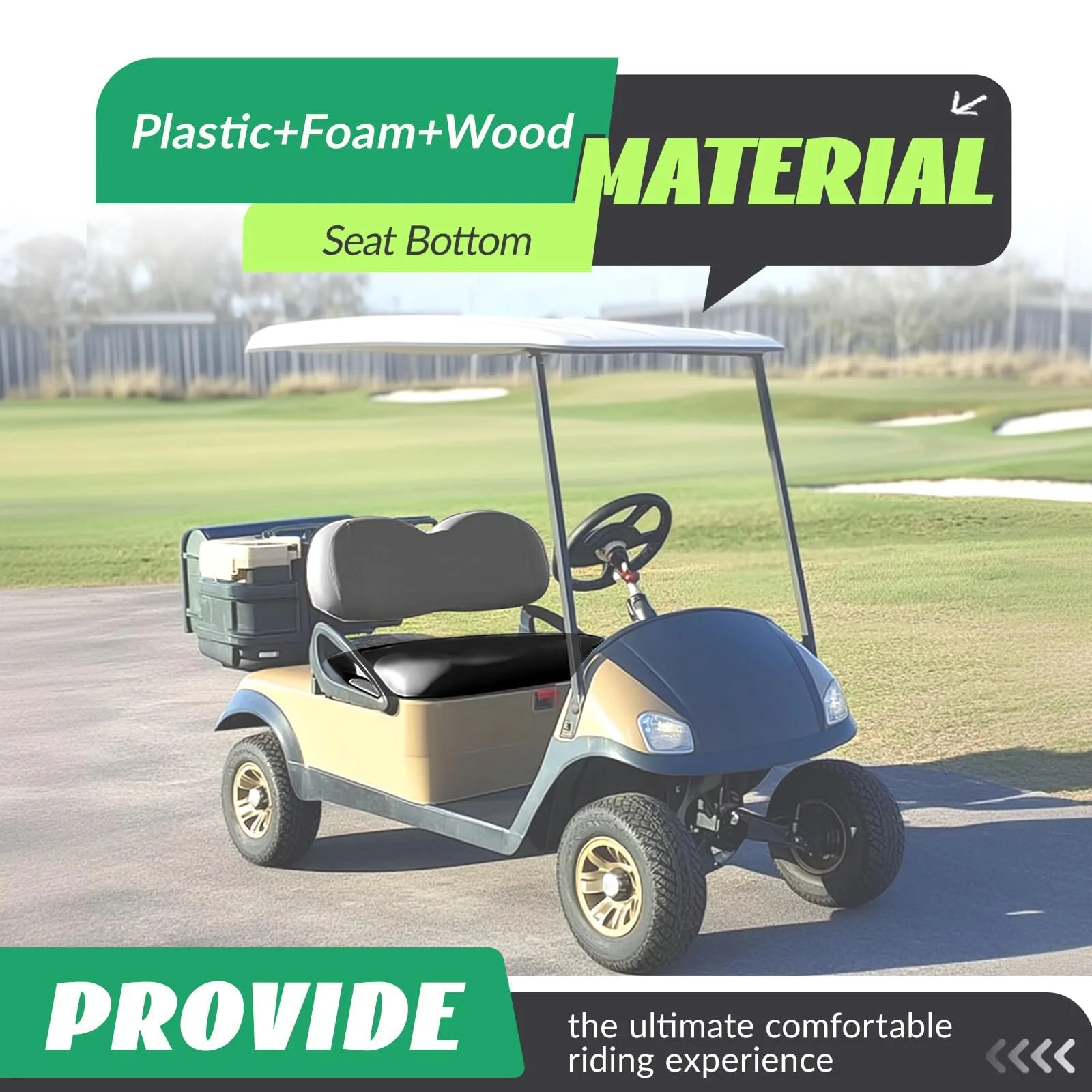 WUTIST Front Seat Bottom for 2001–2012 Club Car DS image 3