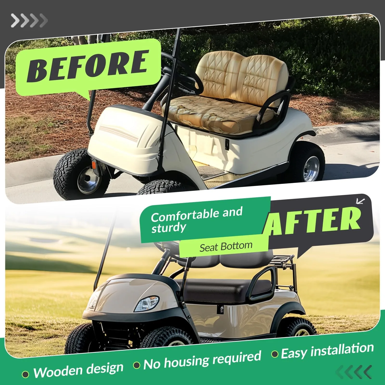 WUTIST Front Seat Bottom for 2001–2012 Club Car DS image 4