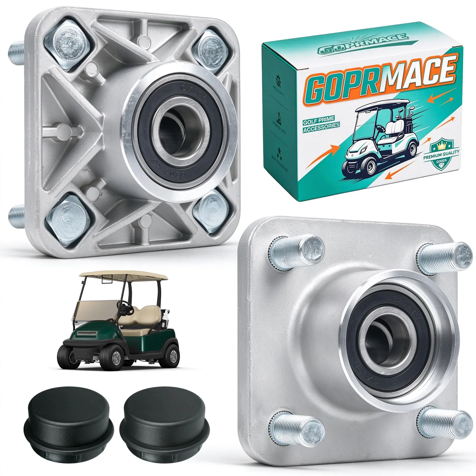 GOPRMACE Club Car Front Wheel Hub Assembly Kit