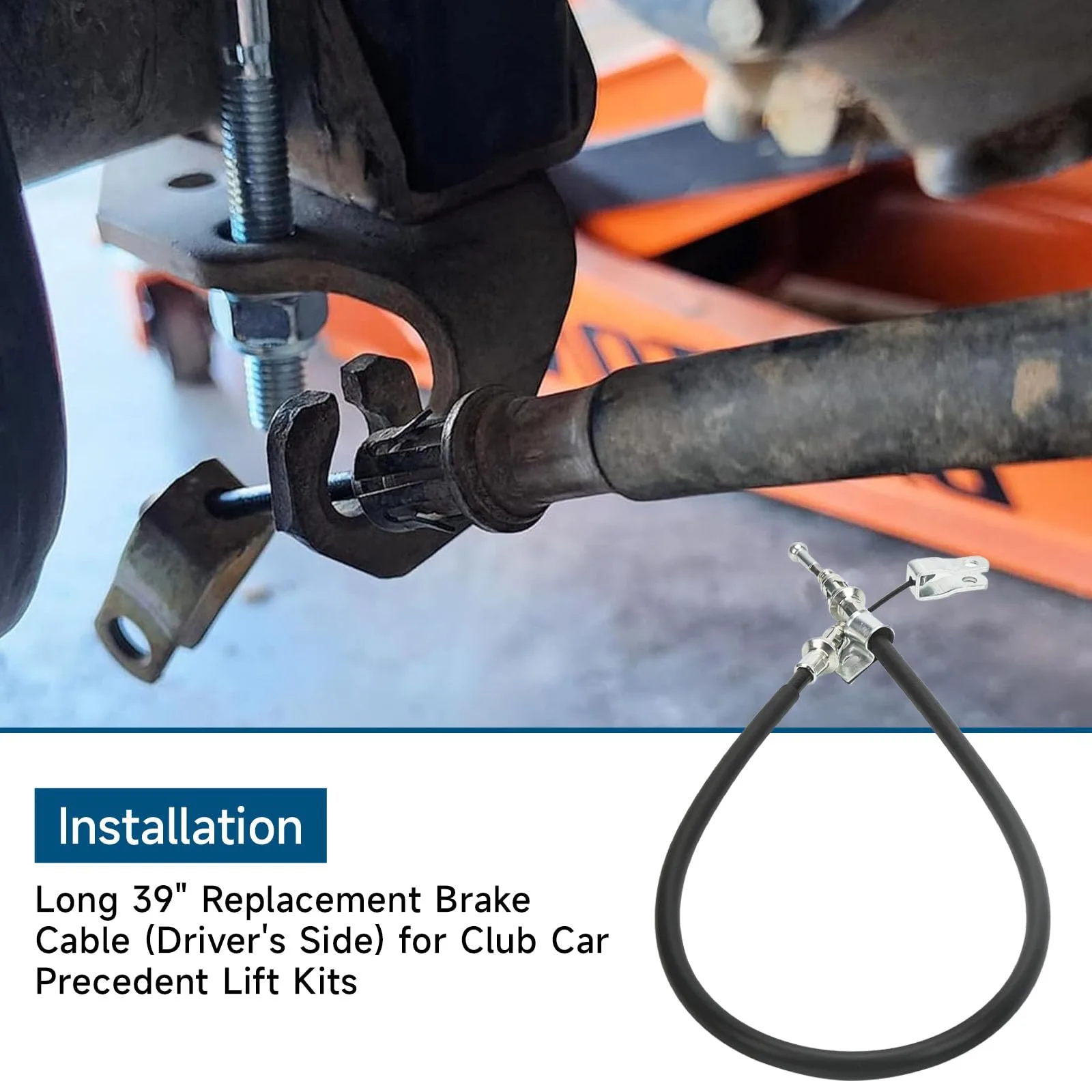 chaofei CBL092 39-Inch Driver (Left) Parking Brake Cable for Club Car Precedent & Tempo image 4