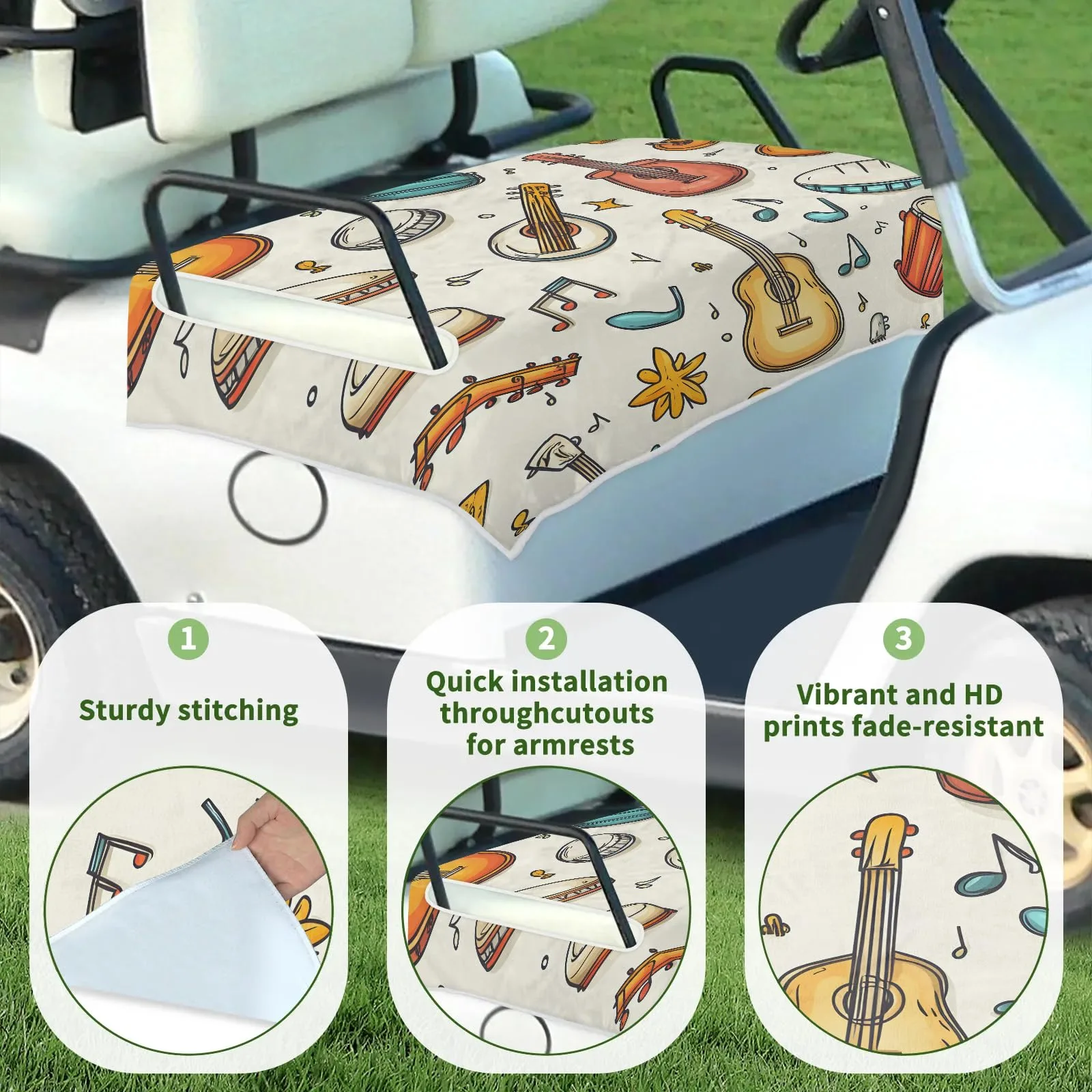 Tiveruda Golf Cart Seat Cover for Double Seats, 51 x 31 in image 3