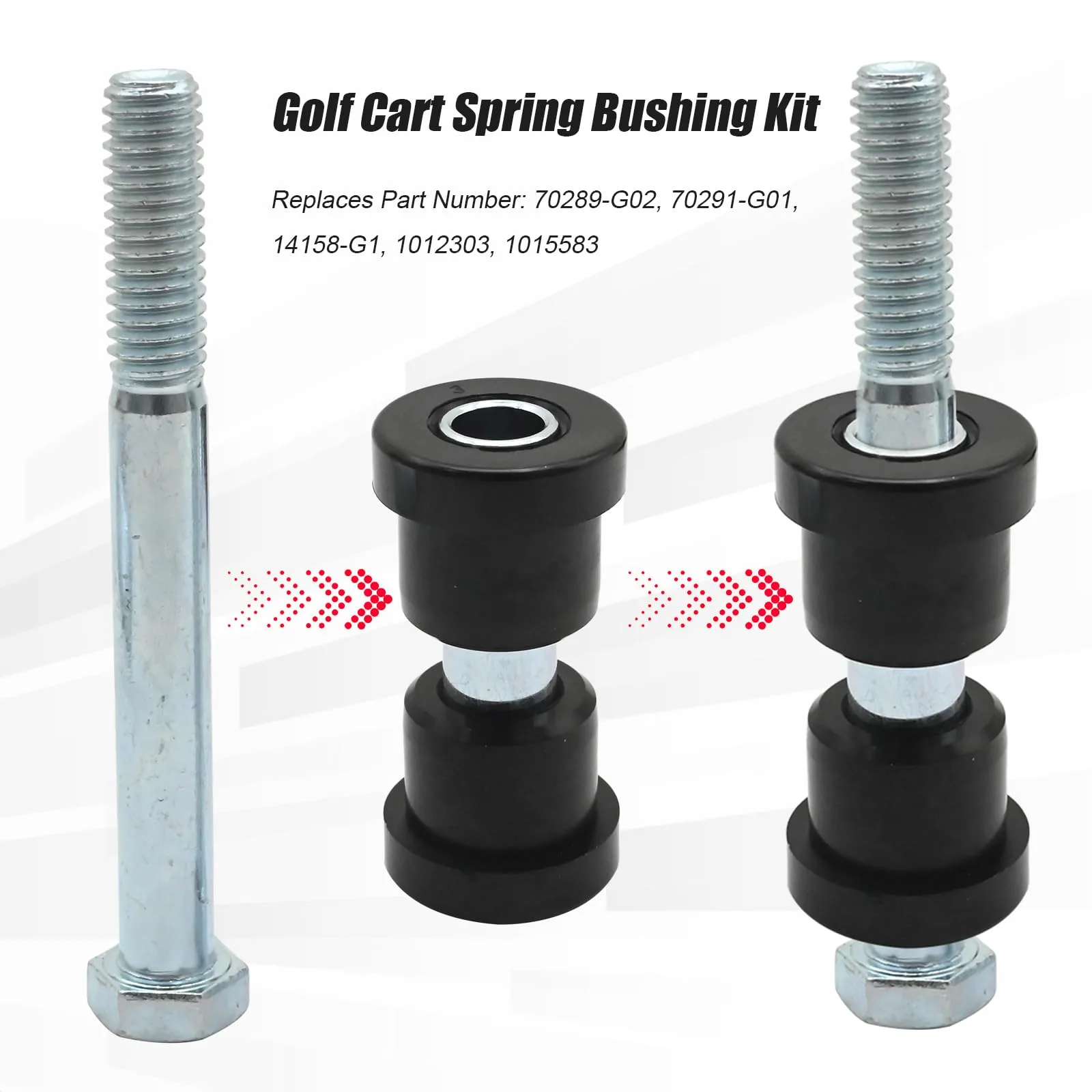 LIDSCURA Spring Bushing Kit 70289-G02 for Club Car DS & E-Z-GO TXT/Medalist image 4