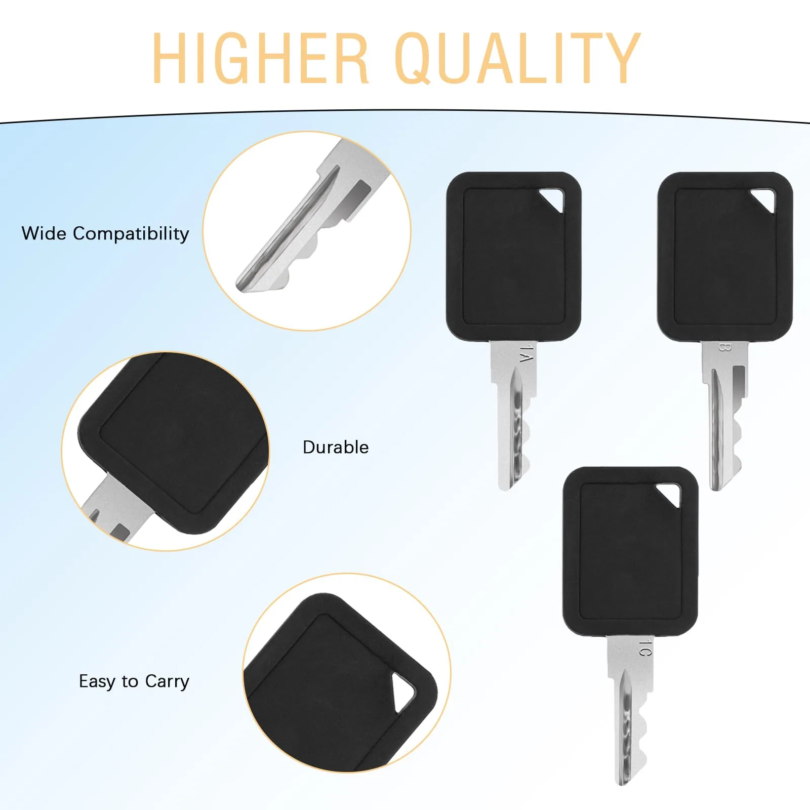 rosyquarz Club Car Golf Cart Replacement Key Set 1A-1C image 4