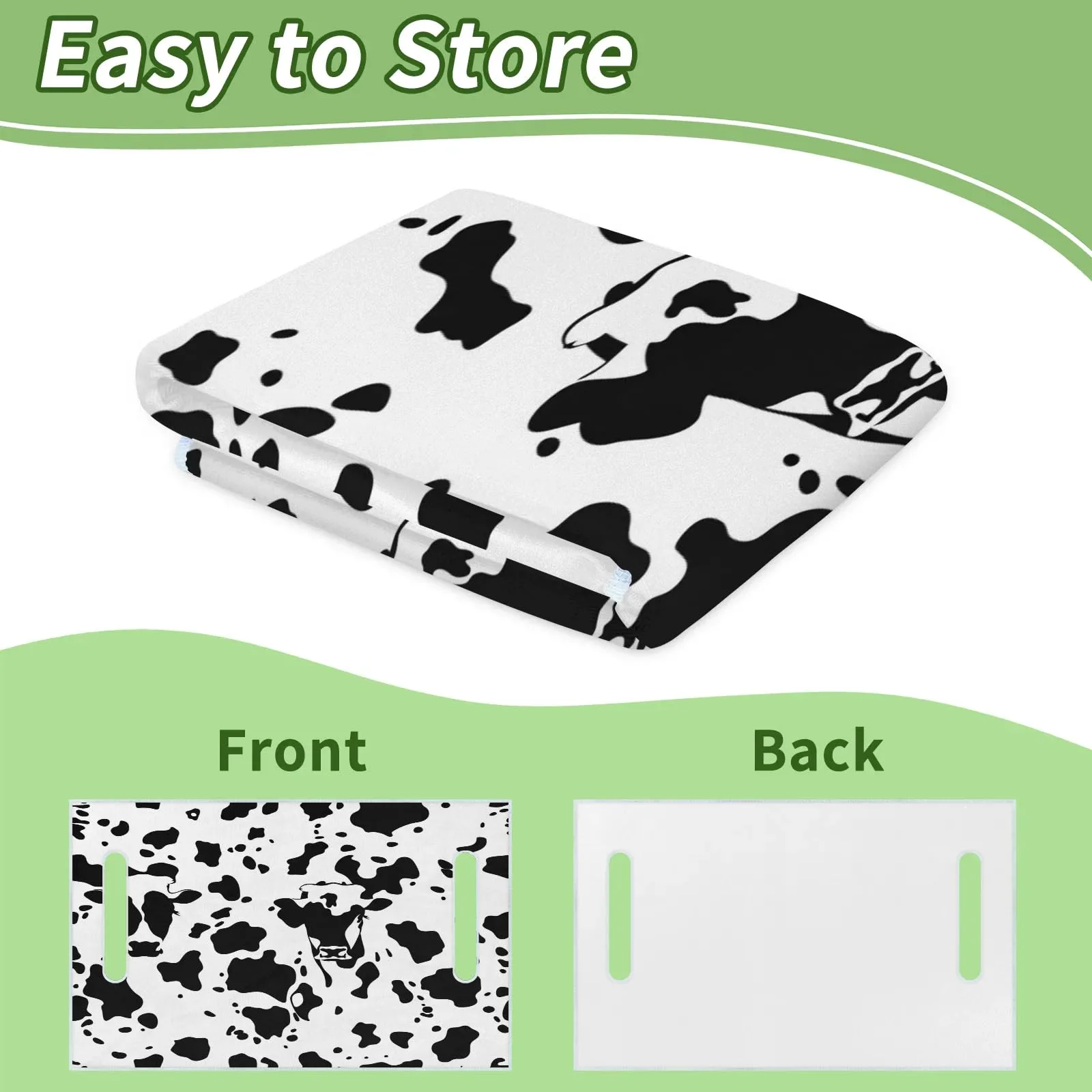 Tiveruda Cow Golf Cart Seat Cover for Double Seats image 4