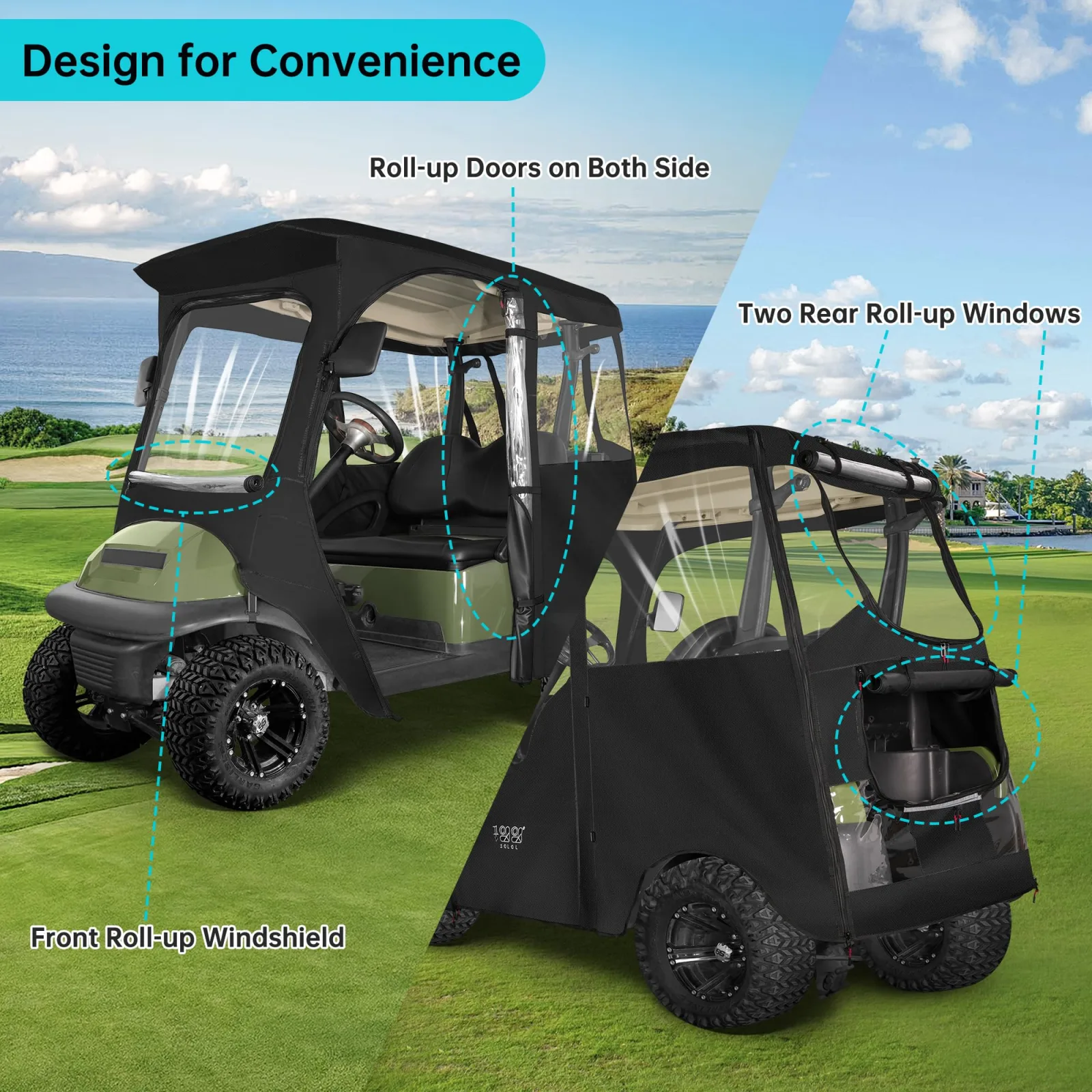10L0L Golf Cart Enclosure for Club Car Precedent and Onward image 3