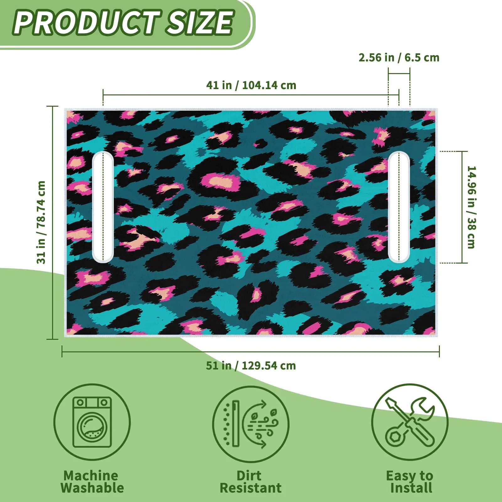 Tiveruda Leopard Golf Cart Seat Cover for 2-Person Seats image 2