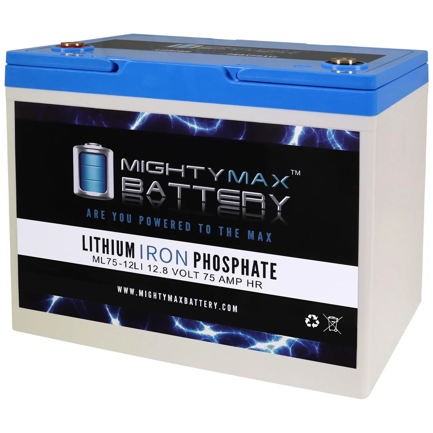 Mighty Max ML75-12LI117 12V 75Ah Lithium Battery