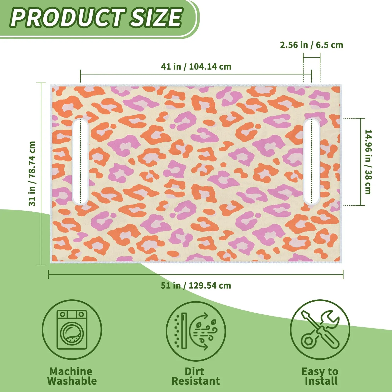 Tiveruda Leopard Golf Cart Seat Cover, 51 x 31 in image 2