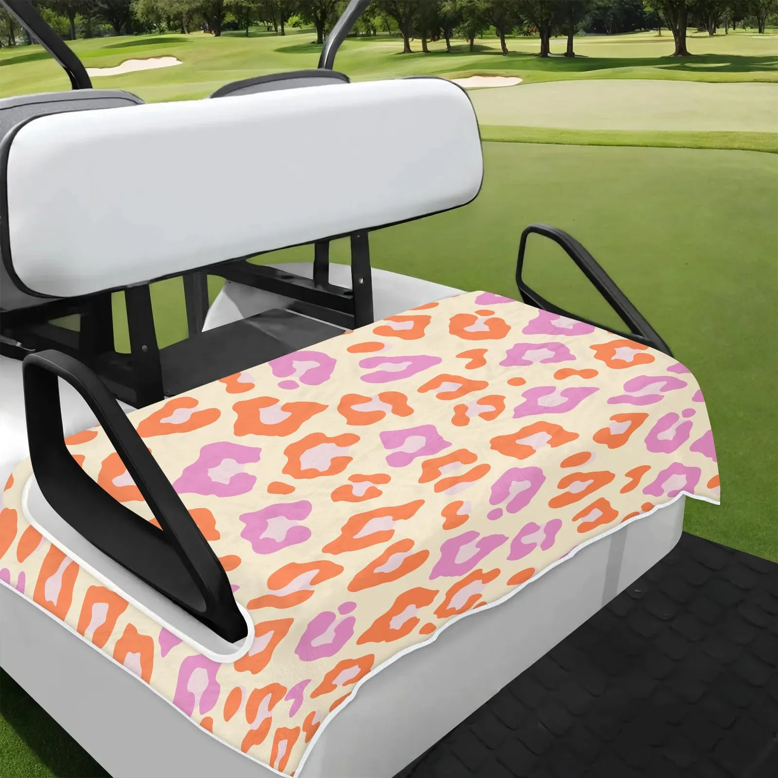 Tiveruda Leopard Golf Cart Seat Cover, 51 x 31 in