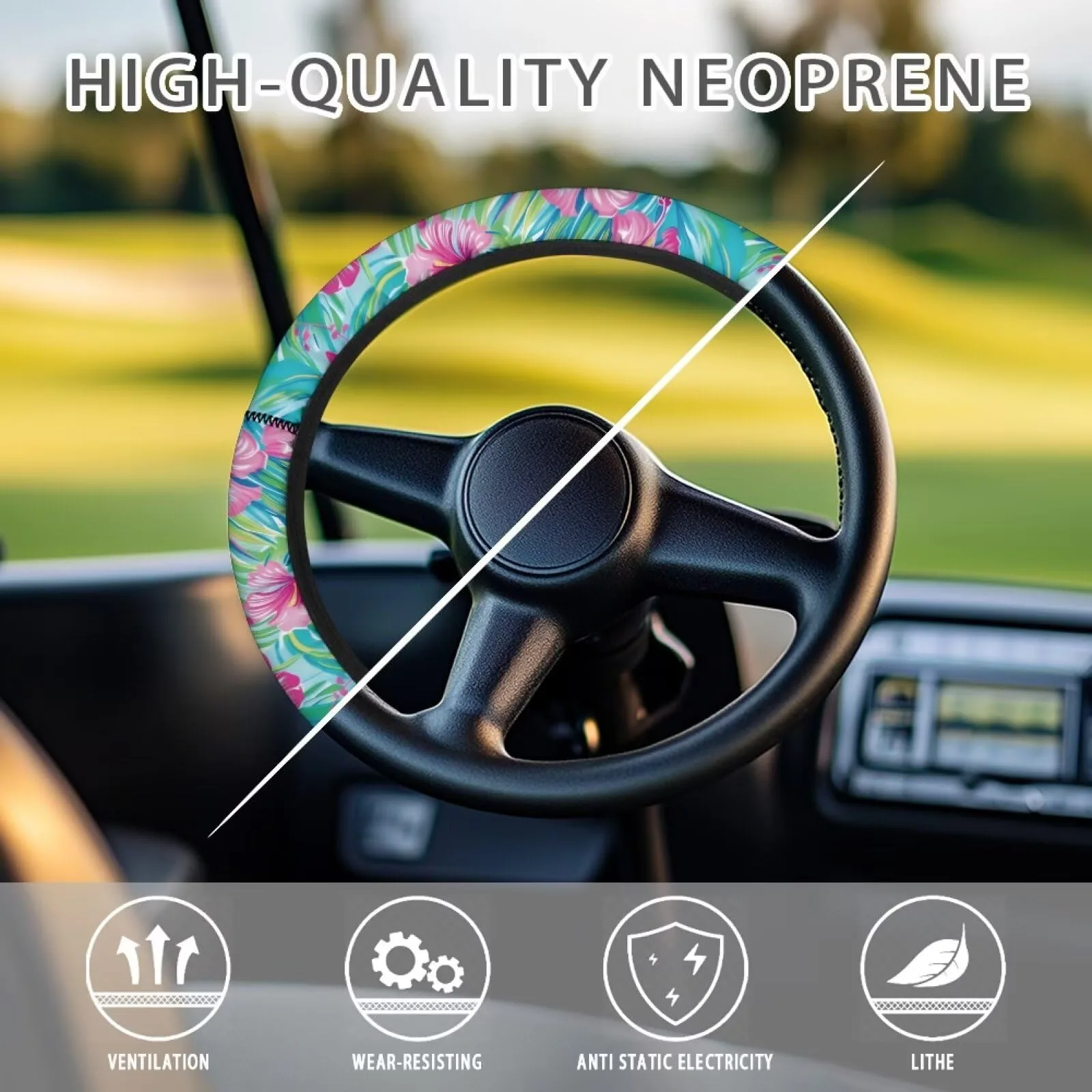 FUIALDOLG Golf Cart Steering Wheel Cover for E-Z-GO TXT/RXV image 4