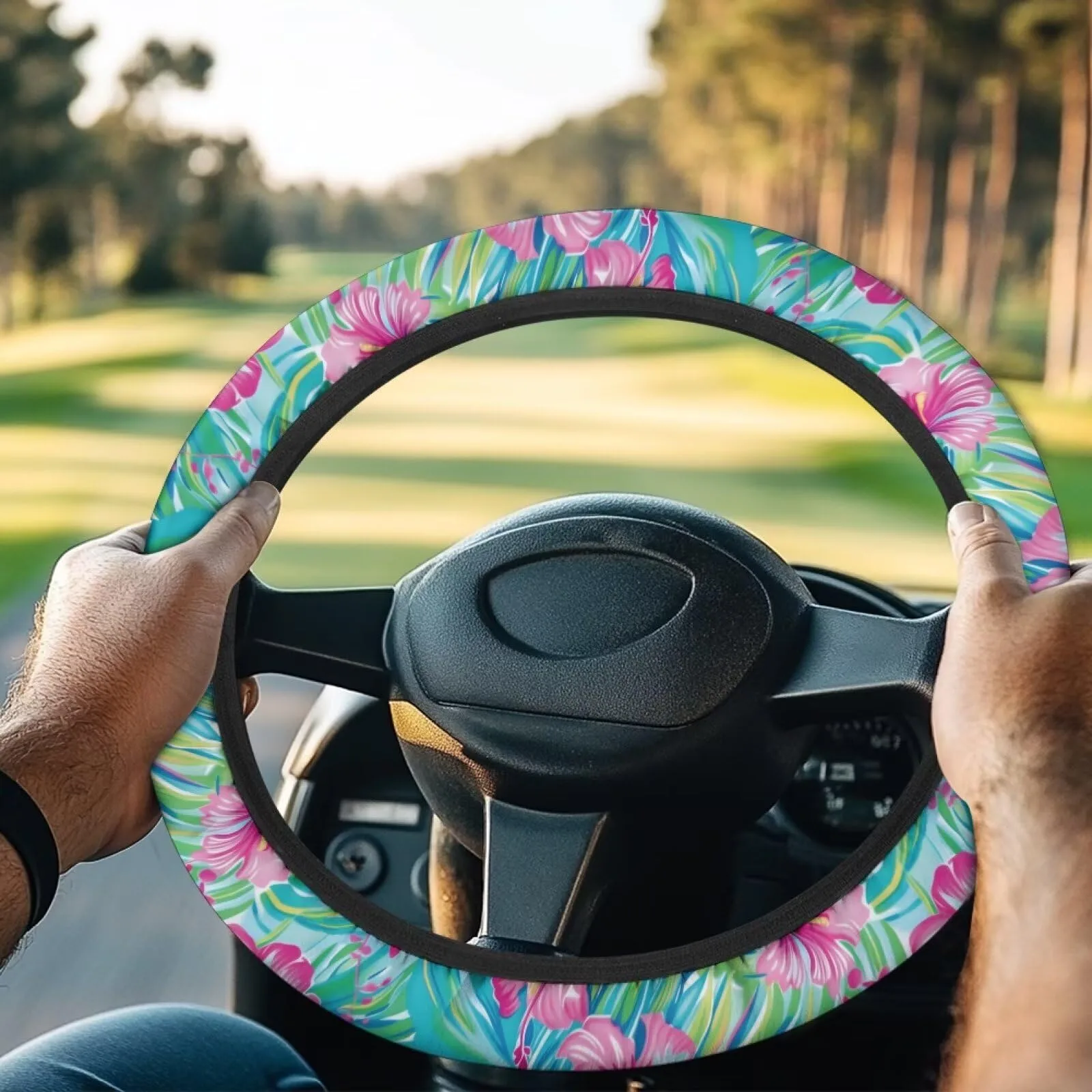 FUIALDOLG Golf Cart Steering Wheel Cover for E-Z-GO TXT/RXV