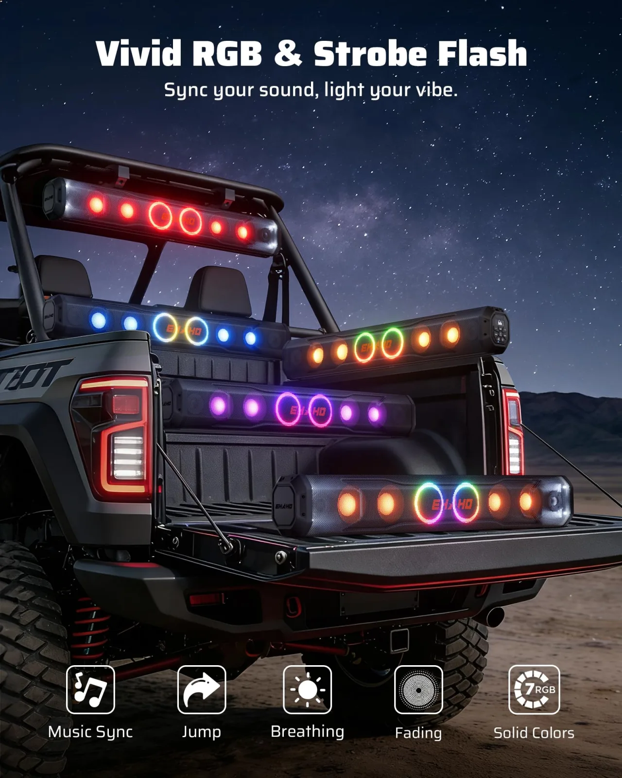 Ehaho EH2003 600W Bluetooth Golf Cart Soundbar image 4
