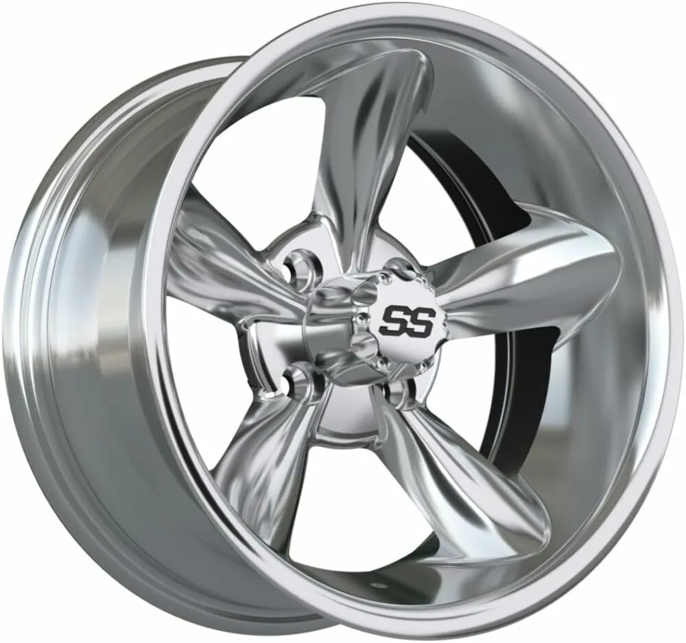 GTW Godfather 14-Inch Chrome Golf Cart Wheel Set 19-243 image 4
