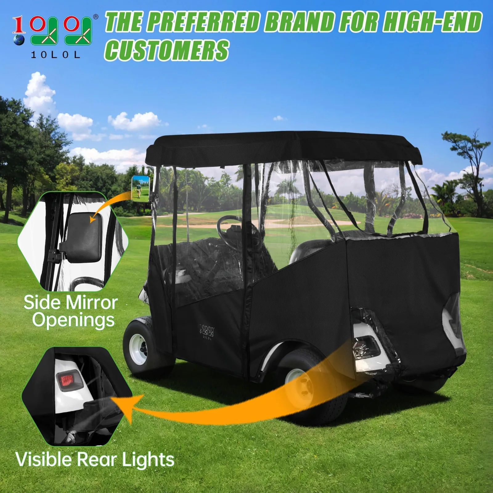 10L0L ACC55 Golf Cart Enclosure for Club Car and E-Z-GO image 2