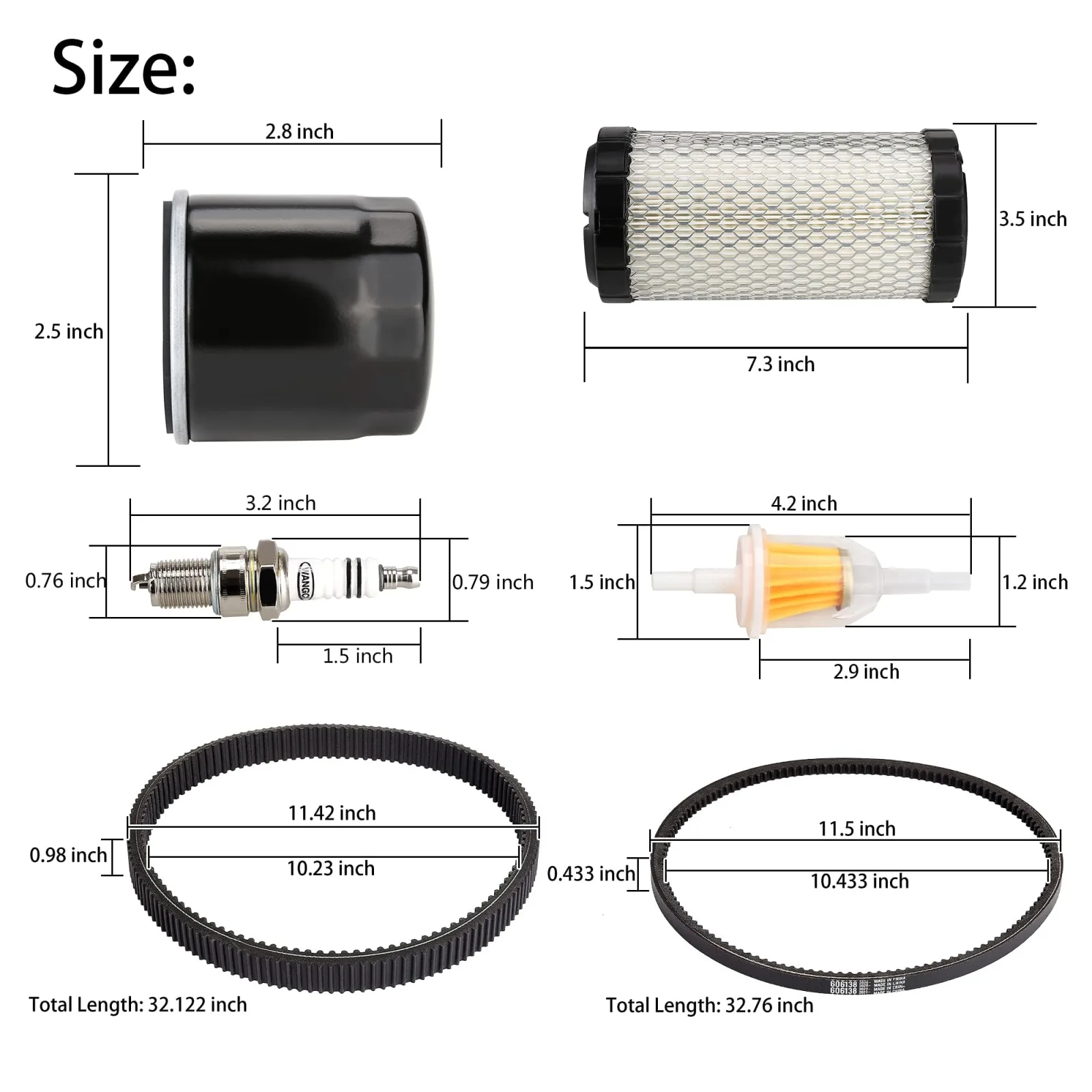 10L0L Tune-Up Kit and Belt Set for E-Z-GO RXV/TXT image 3