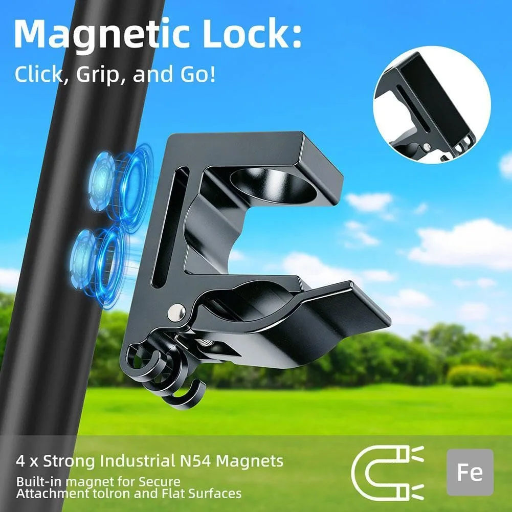 Generic Magnetic Golf Cart Holder Clip with 3 Hooks image 4