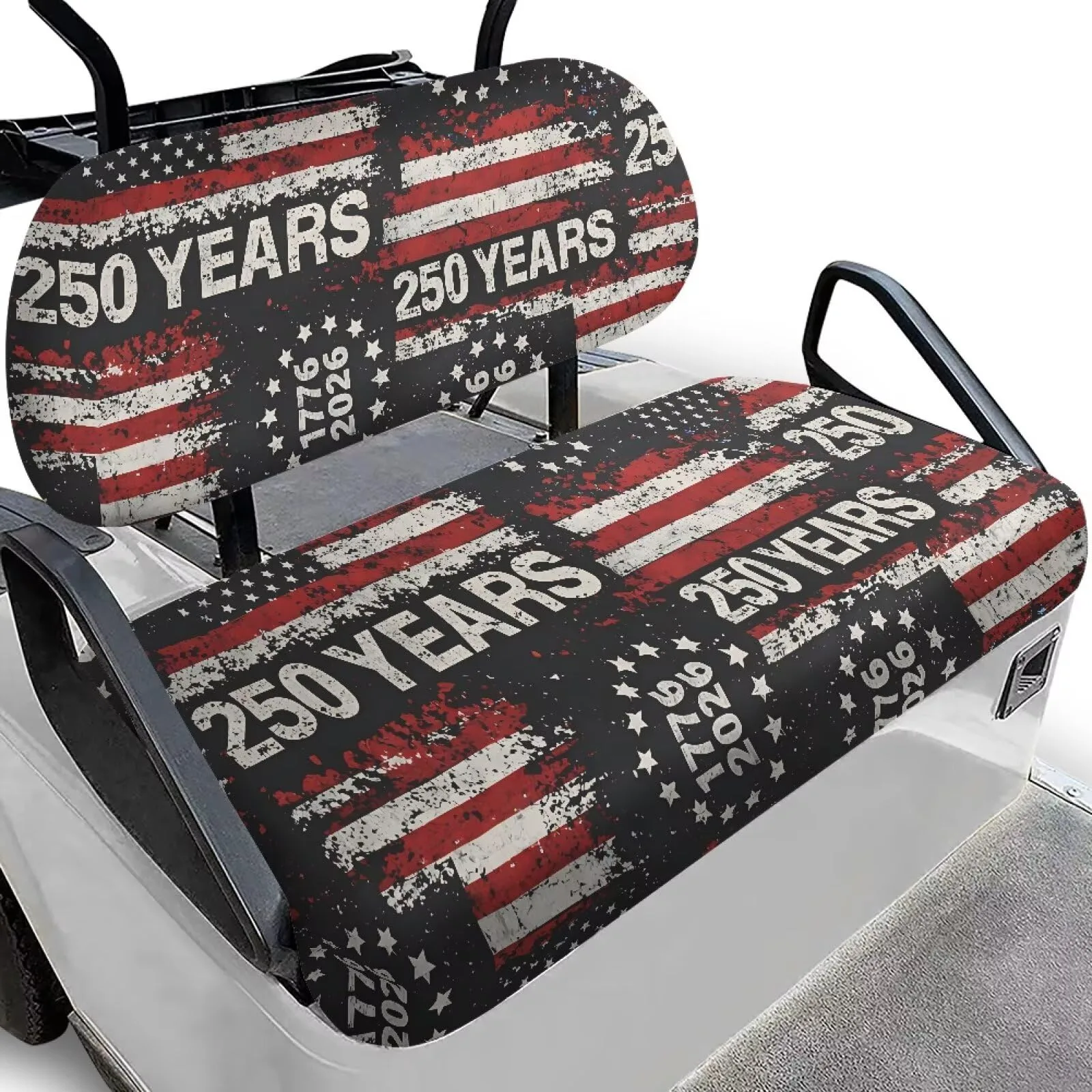 Darisoco Golf Cart Seat Cover — America 250th Anniversary Pattern, Dar-YSFA6676A3ACZQ22-1-1