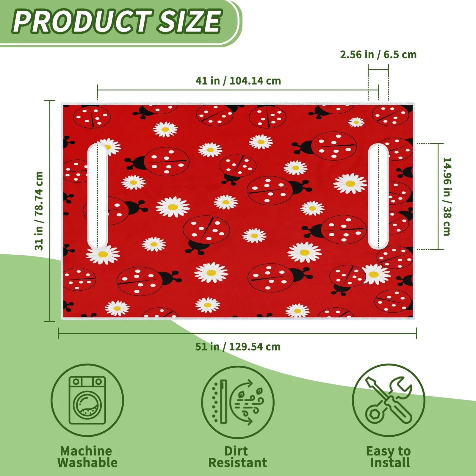 Tiveruda Golf Cart Seat Cover for Double Seats, 51 x 31 in image 2