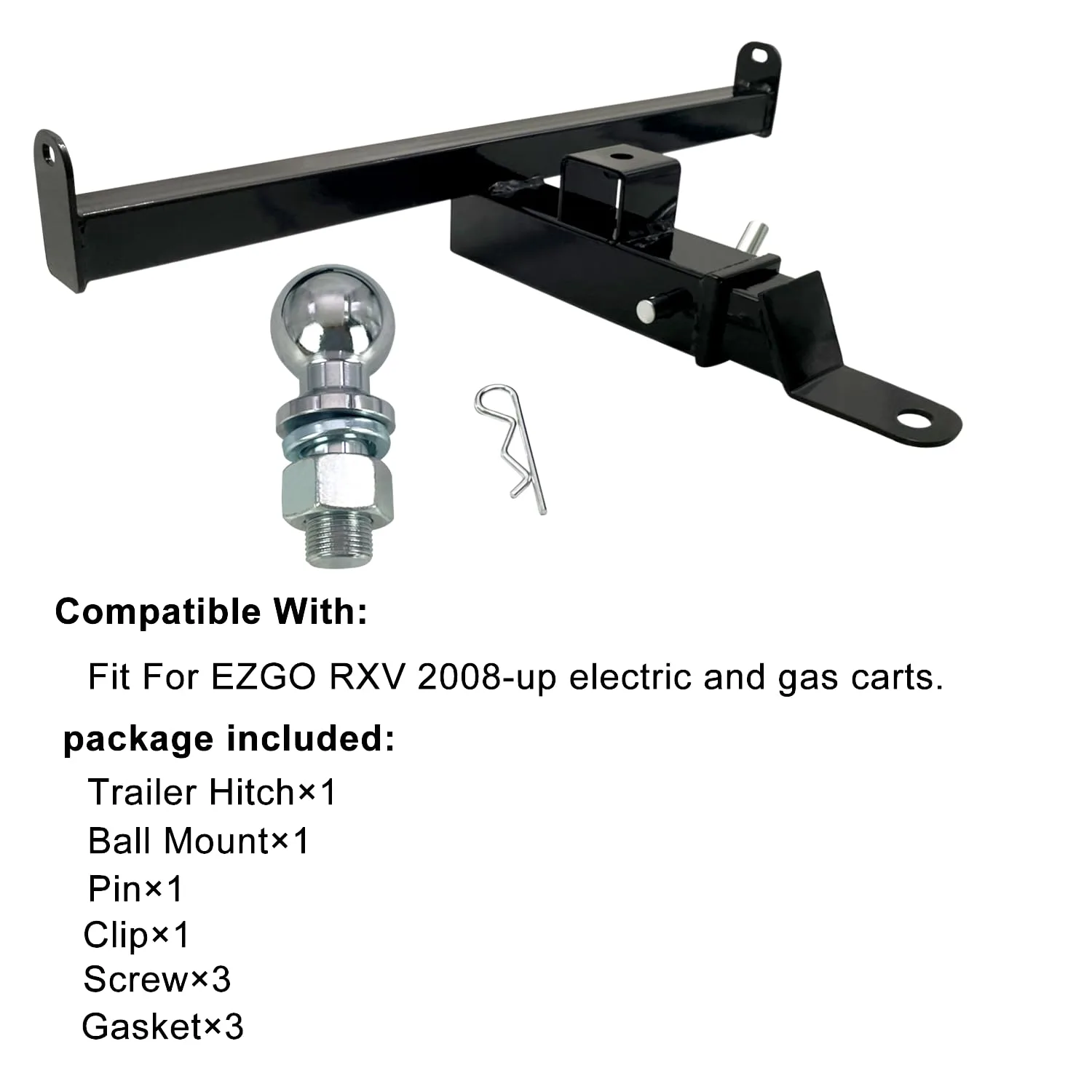 Phoddar Rear Trailer Hitch for EZGO RXV 2008-2026 image 4