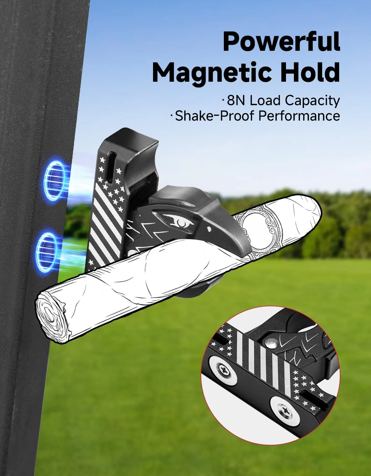 KEMIMOTO Magnetic Golf Cart Holder B1409-00002-BK image 3