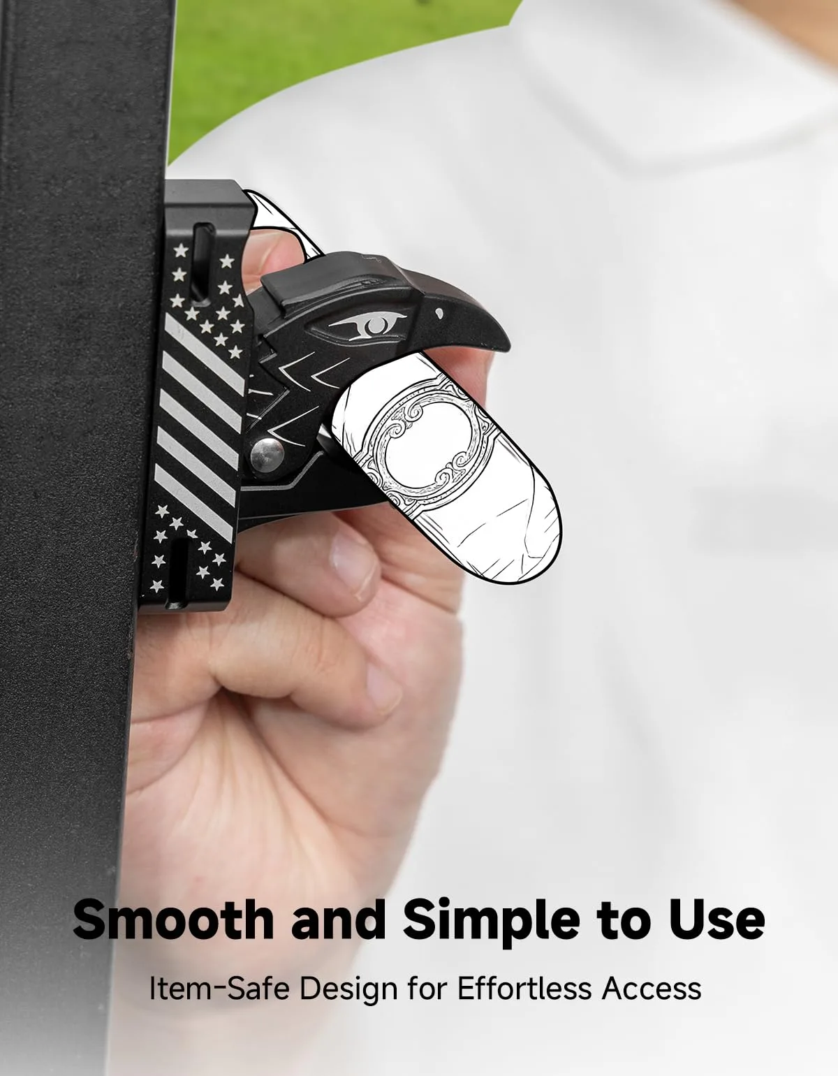 KEMIMOTO Magnetic Golf Cart Holder B1409-00002-BK image 4