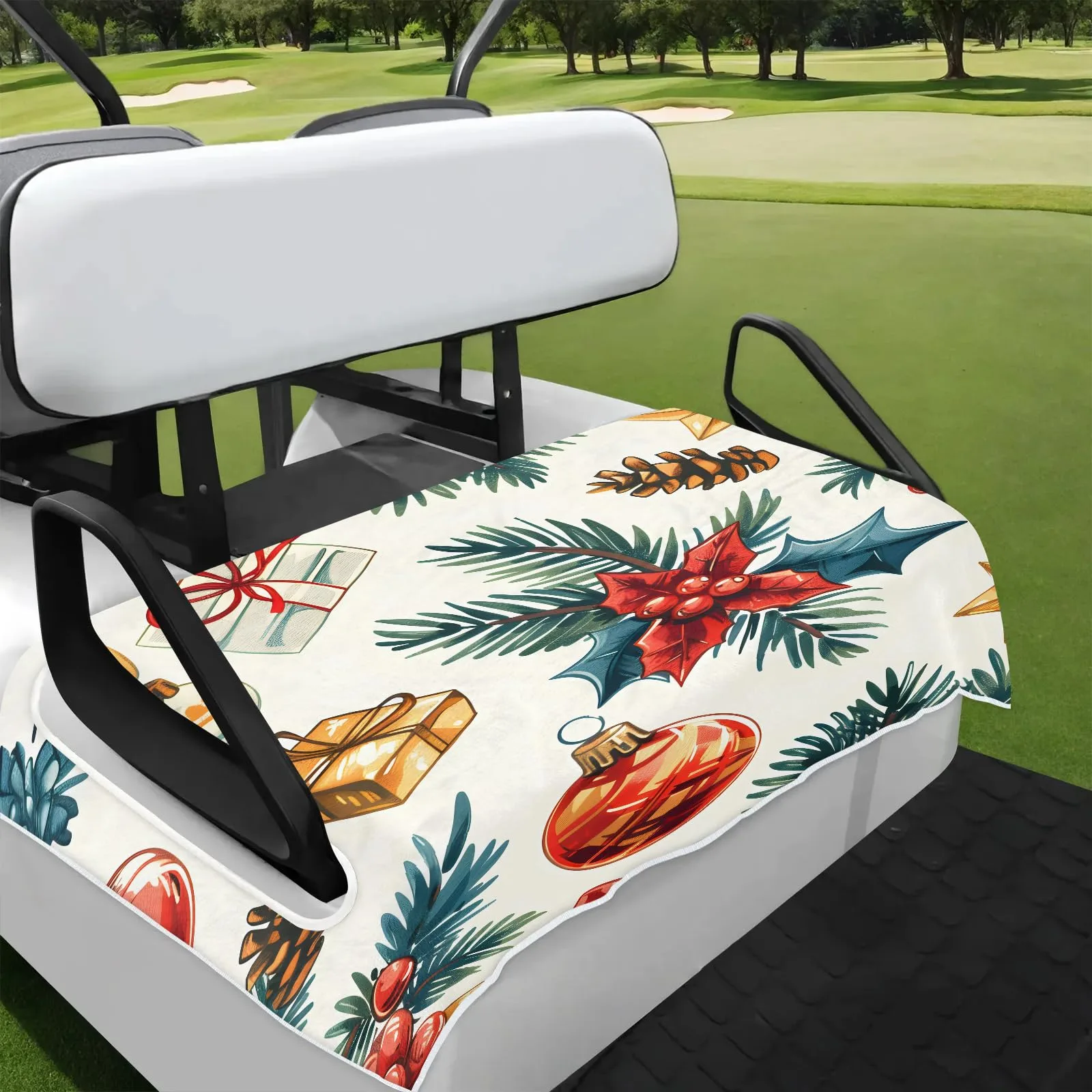 Tiveruda Golf Cart Seat Cover for Double Seats, 51 x 31 in