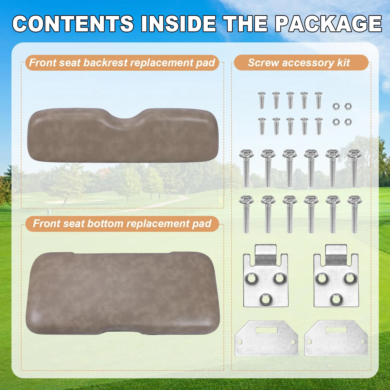 Generic Front Seat Cushion Set for E-Z-GO RXV 2008+ image 3
