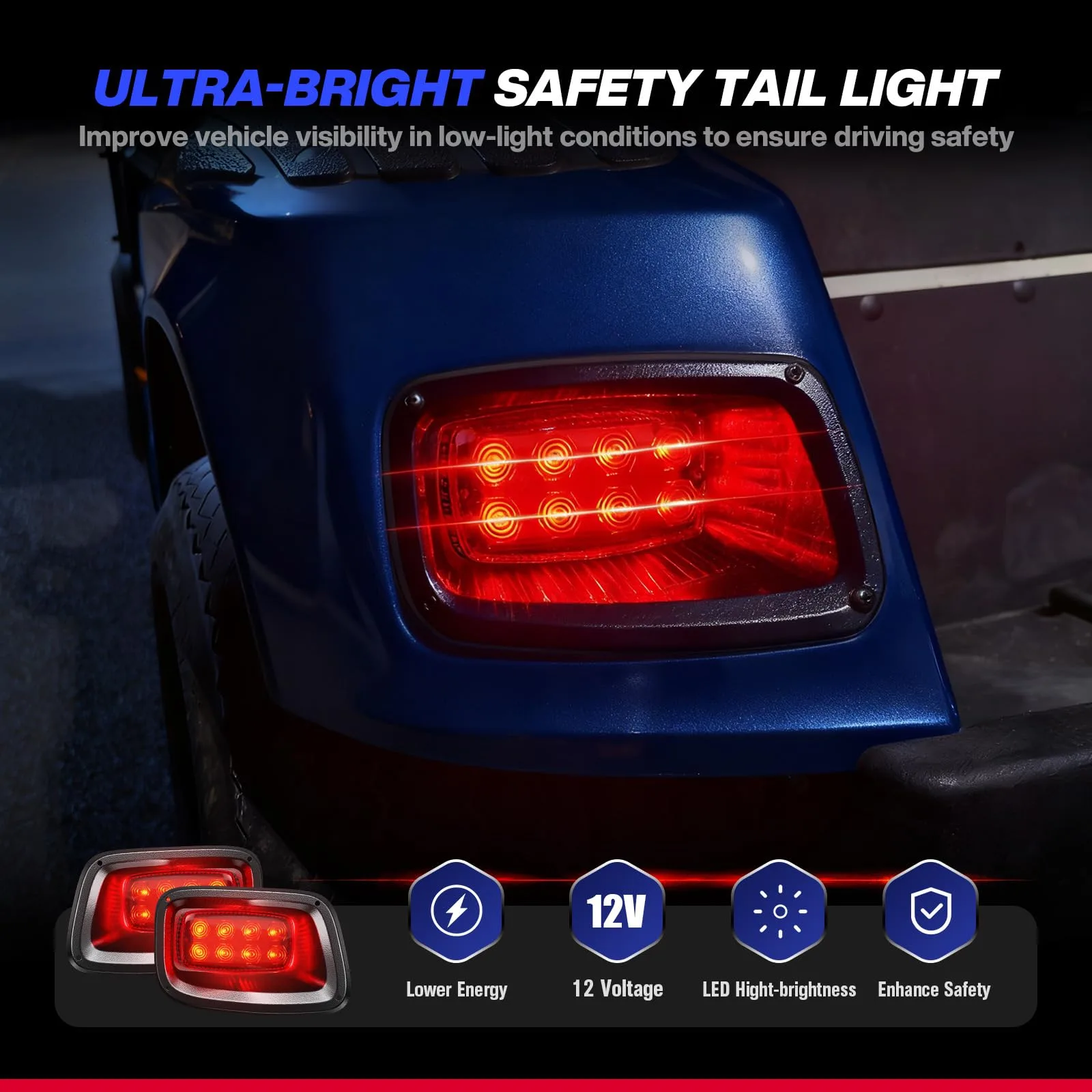 SUPGCPER EZGO TXT 12V Deluxe LED Light Bar Kit B0FSZRPV6T image 3