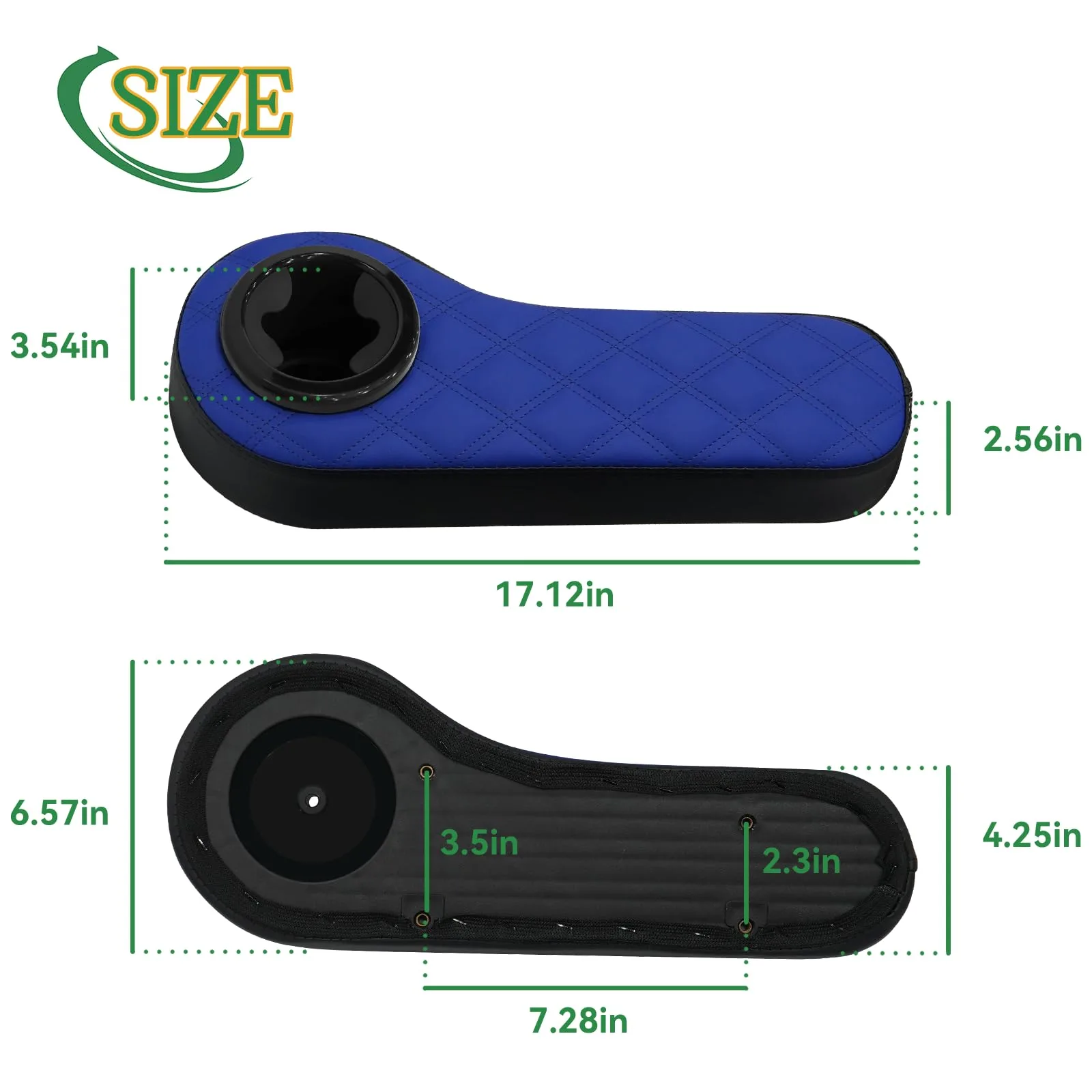 HANGKUNNEE Golf Cart Rear-Seat Armrests with Cup Holders image 4
