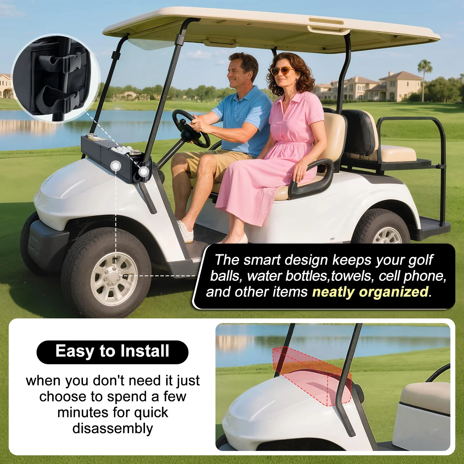 Omosando Golf Cart Overhead Storage Organizer image 3