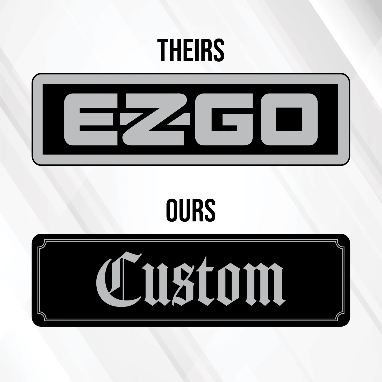Custom Gimme Golf USA Name Plate for E-Z-GO TXT image 2