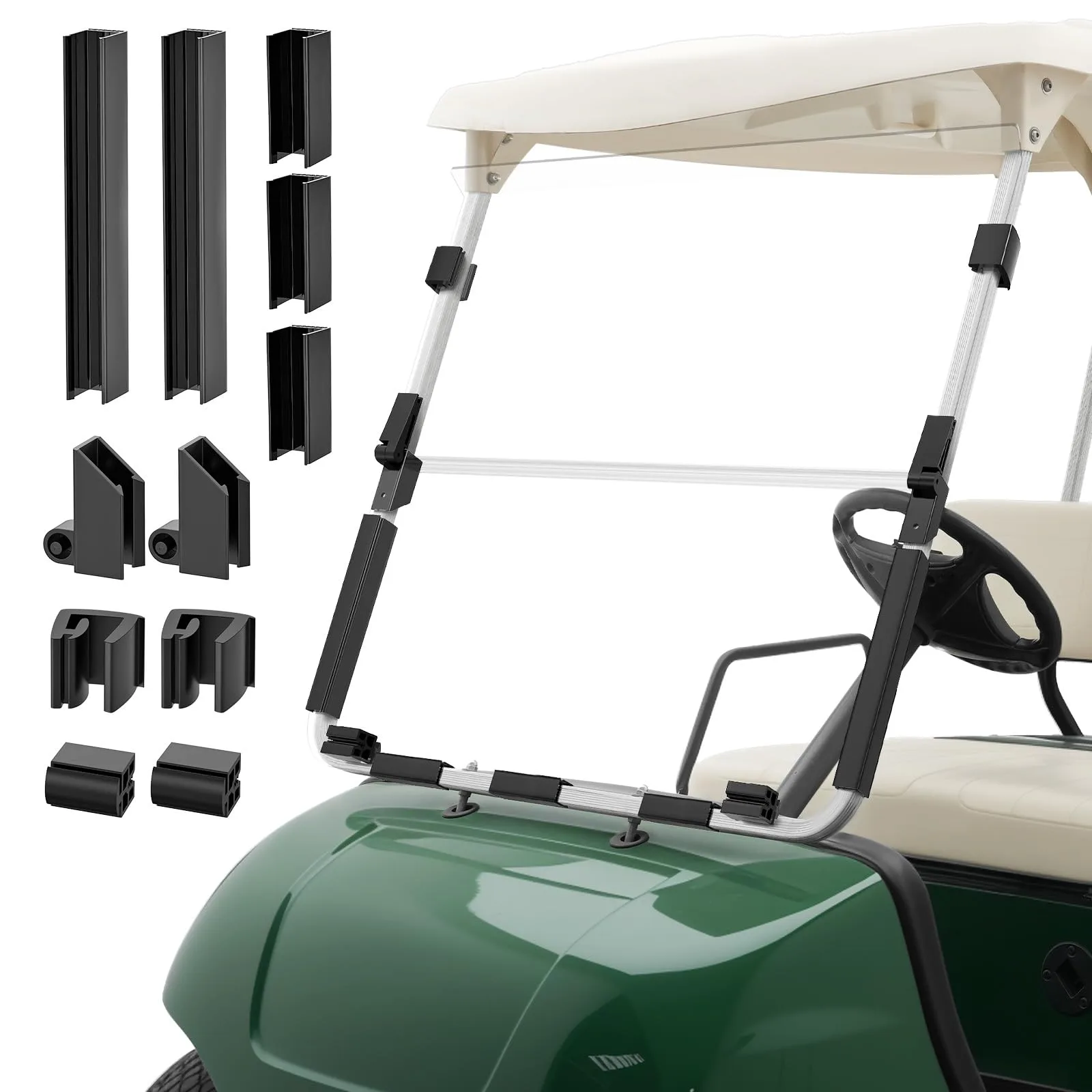 CartClan Yamaha G14/G16/G19 Folding Windshield 1995-2002