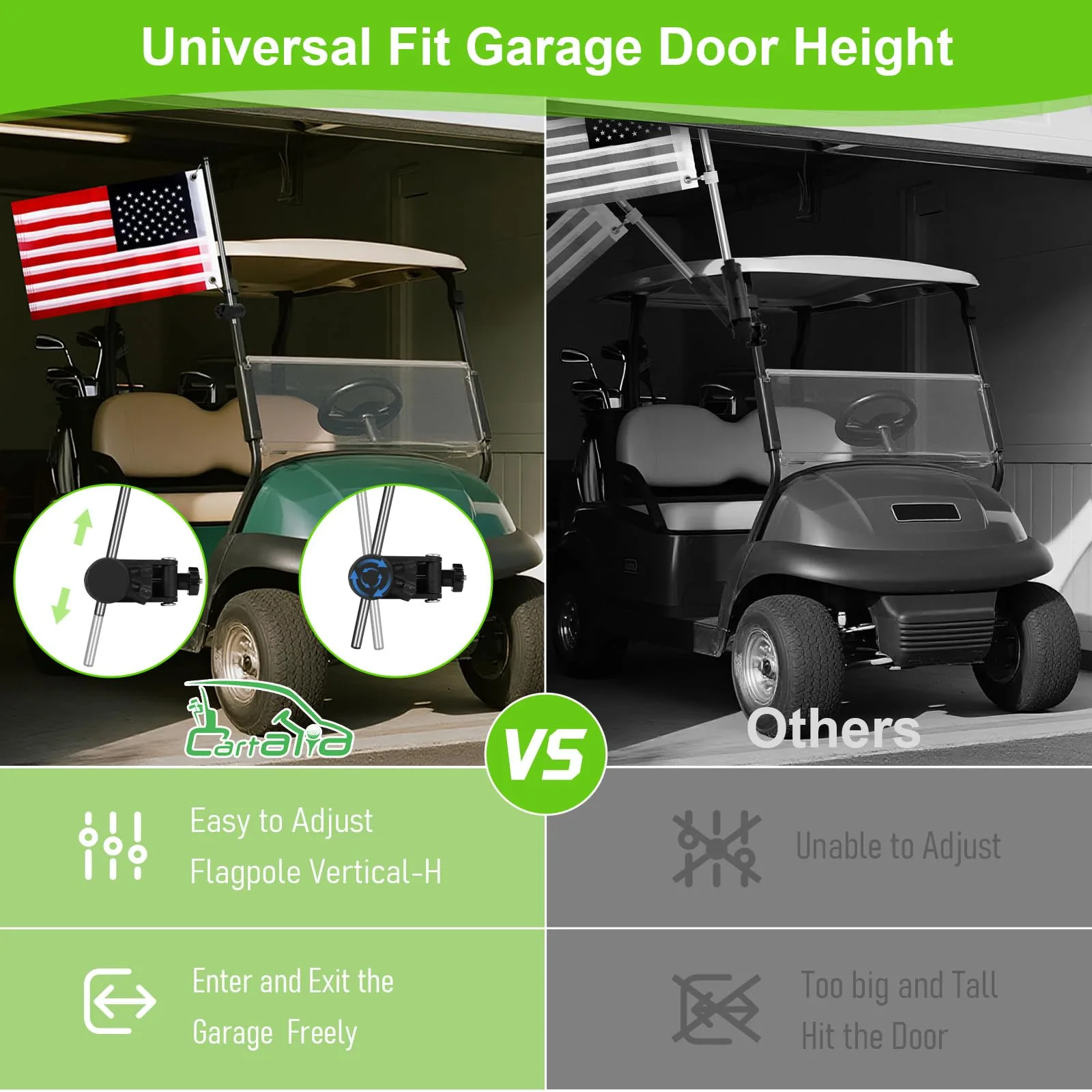 Cartalia GCFH6801 Golf Cart Flag Holder Kit image 4