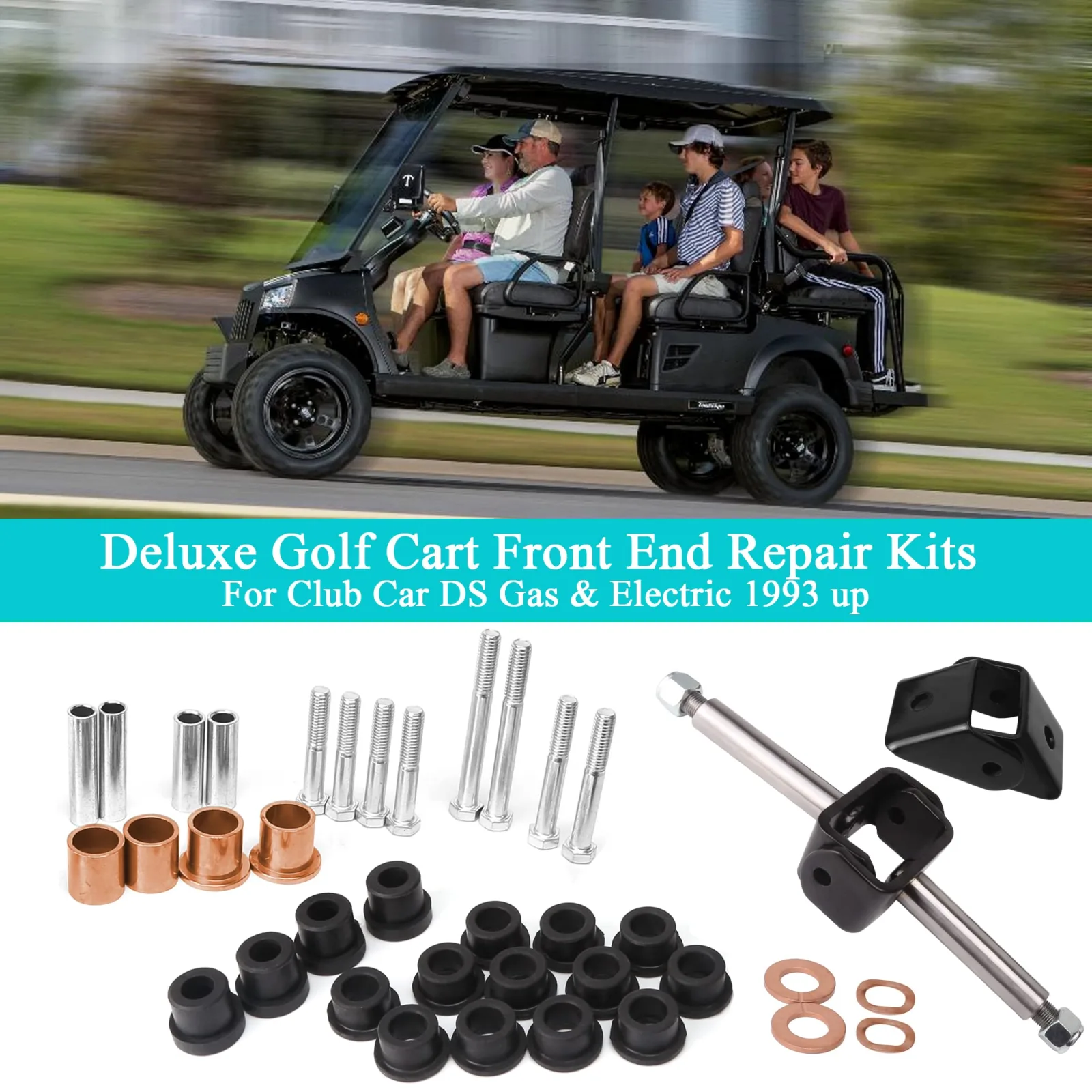 10L0L Front King Pin Repair Kit for Club Car DS 1993+ image 2