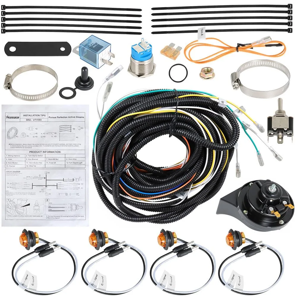 Generic 12V UTV Turn Signal and Horn Kit Mod-G33S-2753