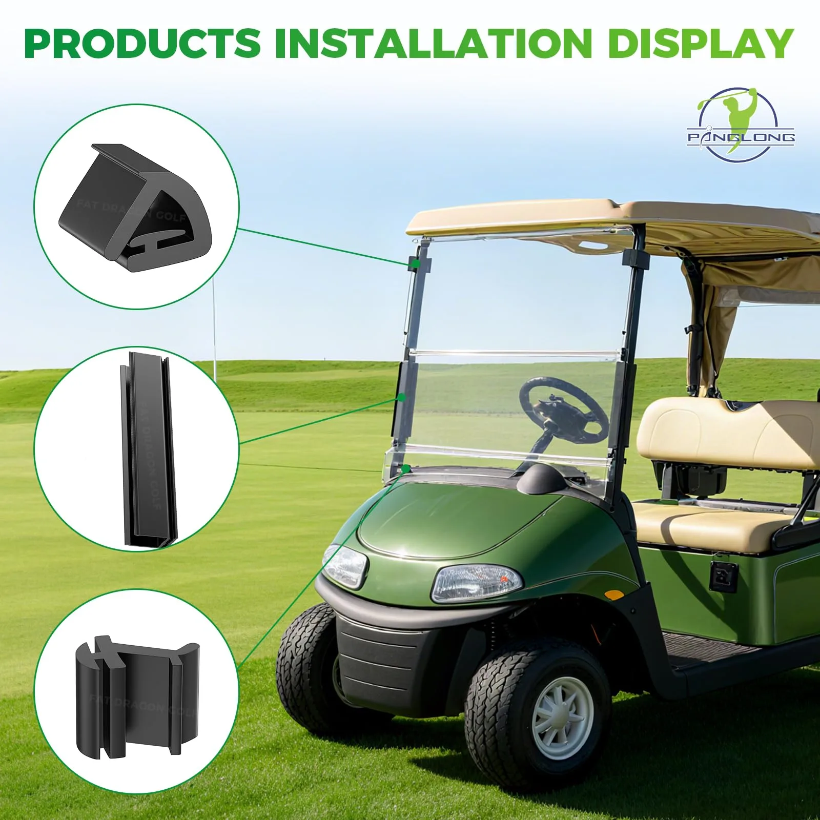 Panglong FDG-126 Windshield Clips for E-Z-GO RXV image 4