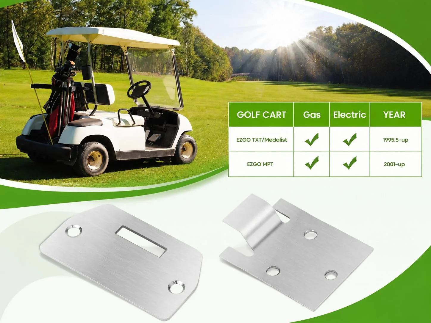 10L0L E-Z-GO TXT Seat Hinge Kit A18-600018-082-B18 image 4