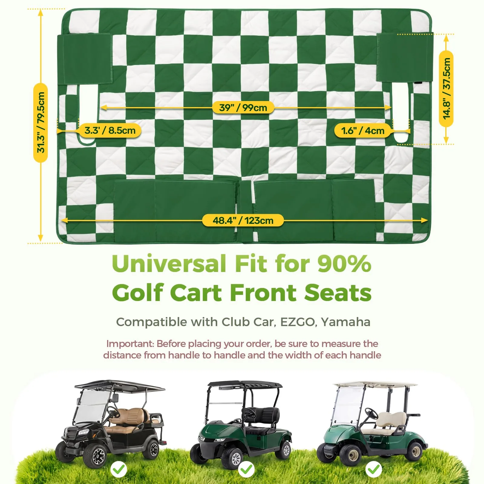 Tecoom GFSCUN Golf Cart Seat Cover Blanket image 4