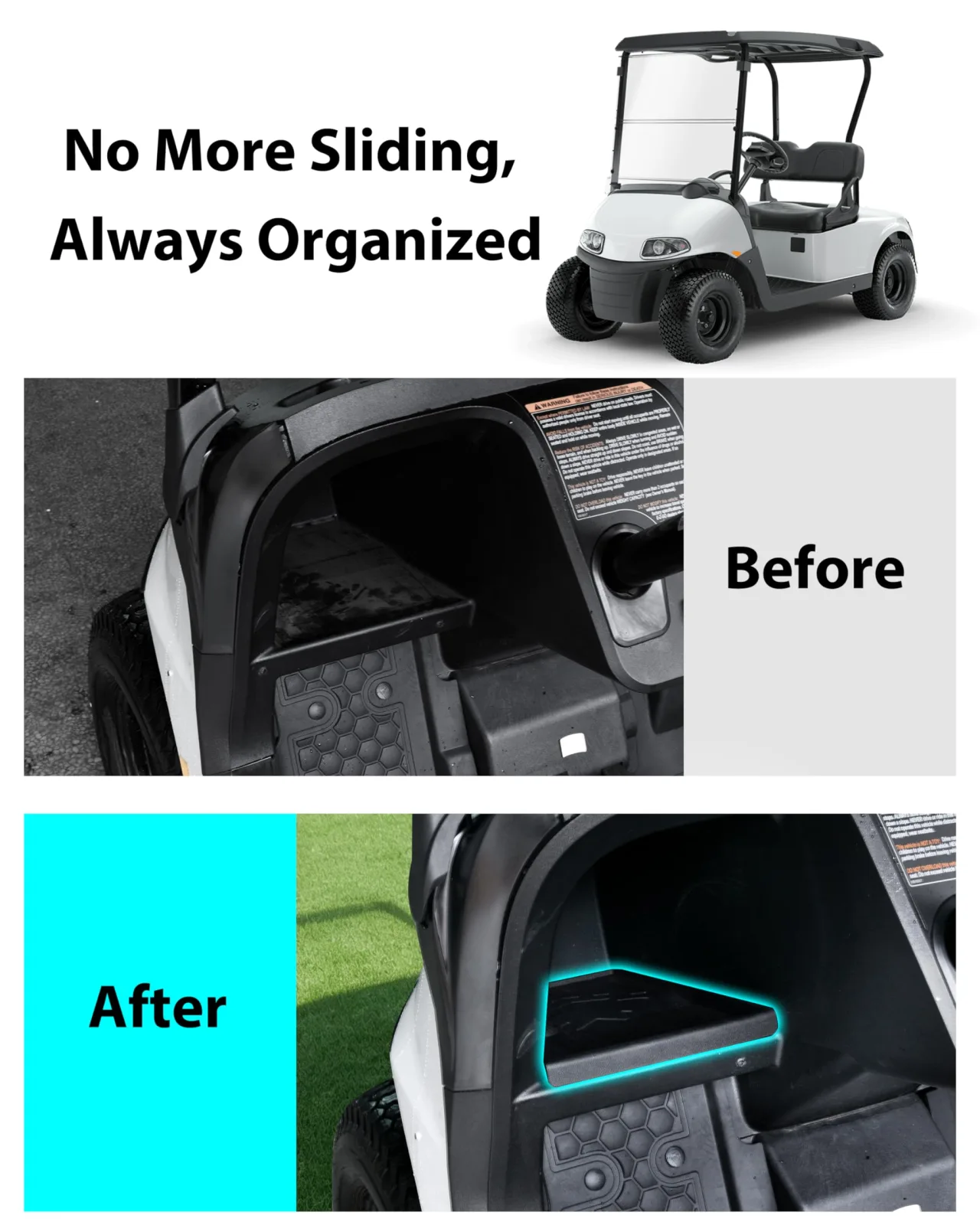 SAUTVS TPE Dash Mats for E-Z-GO RXV and Valor image 2