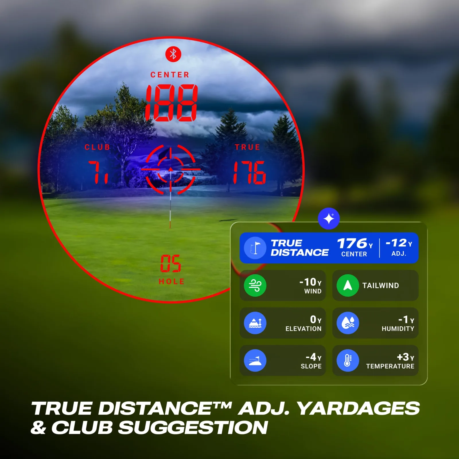 Blue Tees Golf Captain Air Rangefinder RF-CA-G-G — 6X, 1000 yd image 4