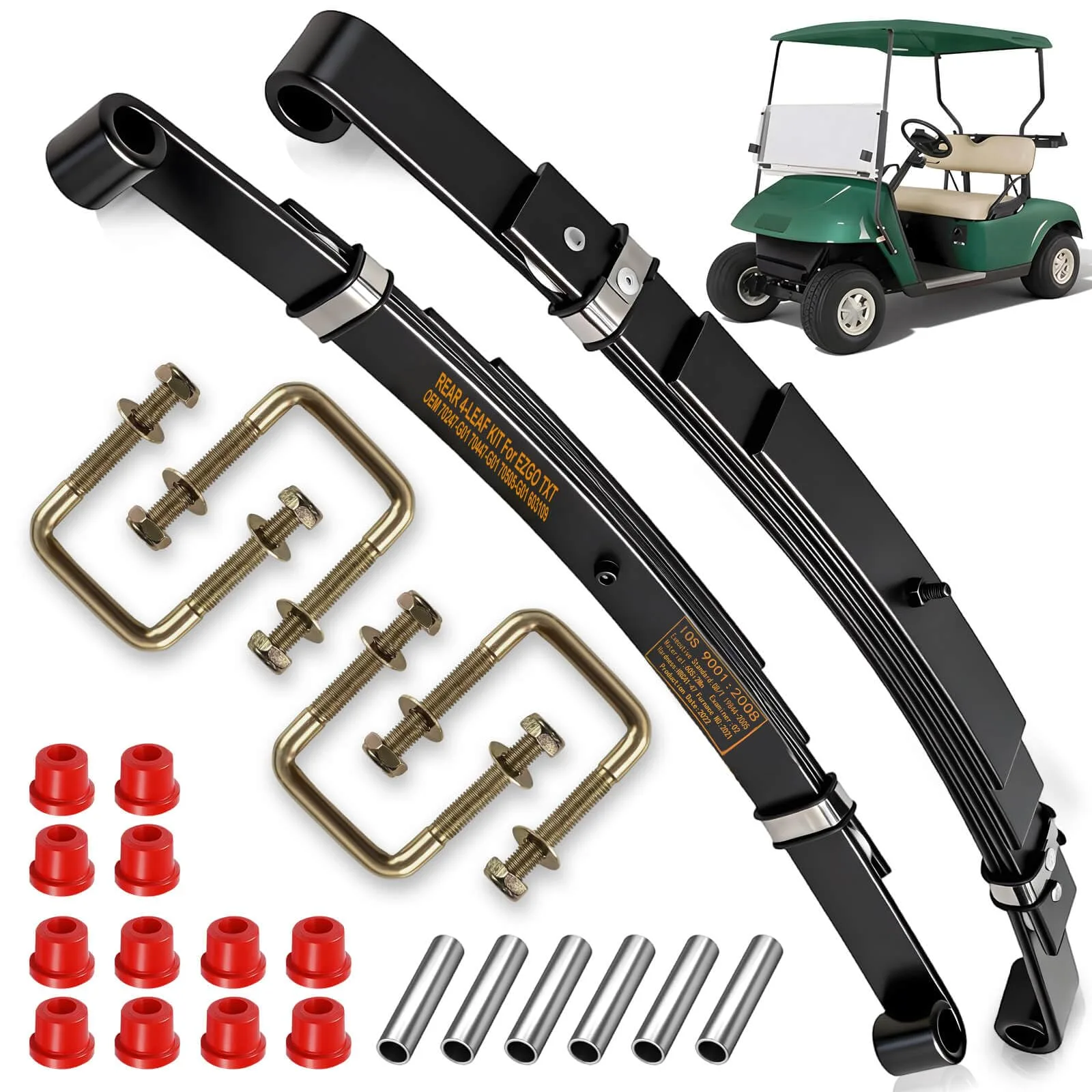 Cartalia Rear 4-Leaf Springs Kit for E-Z-GO TXT