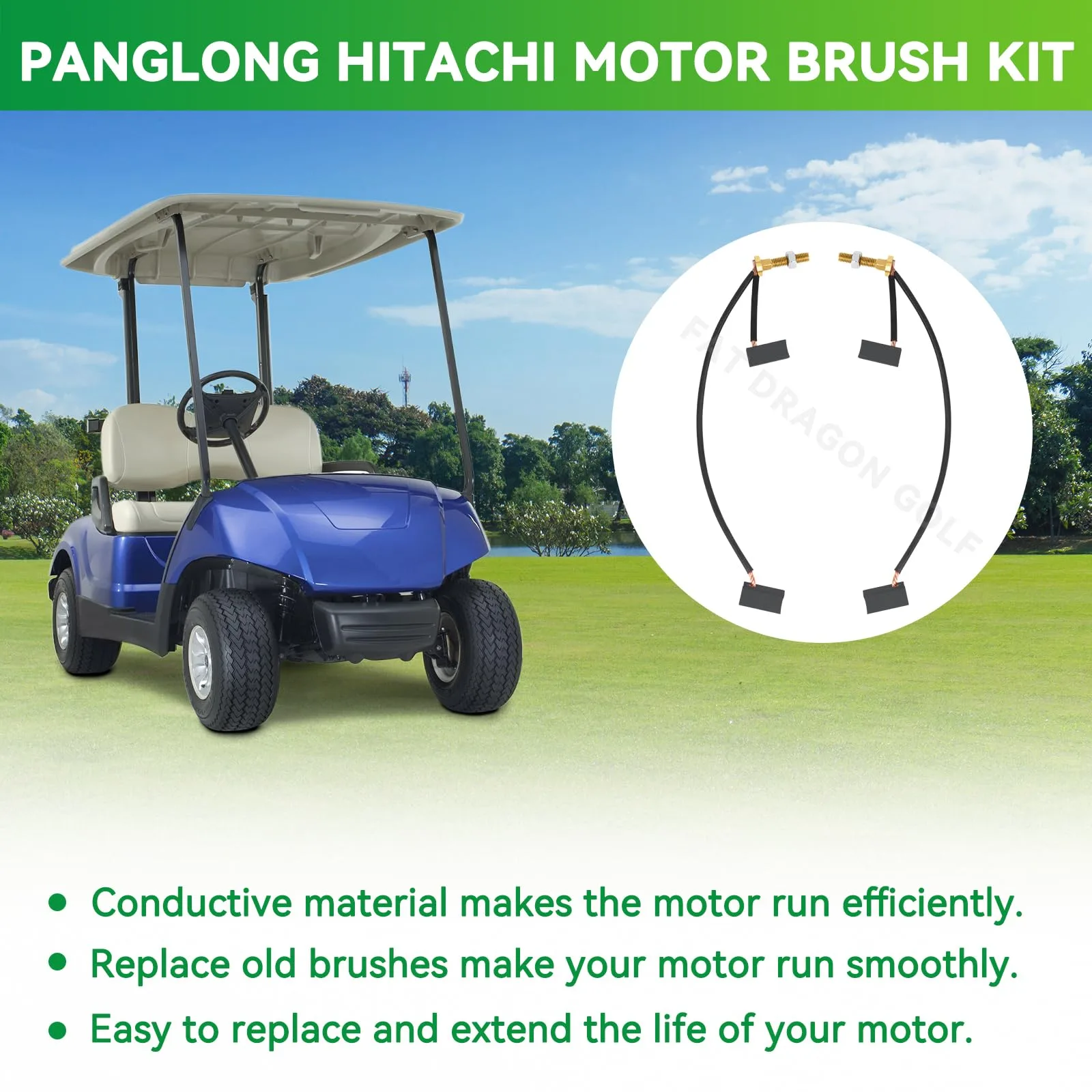 Panglong Yamaha Golf Cart Motor Brush Kit 4350121600 image 4