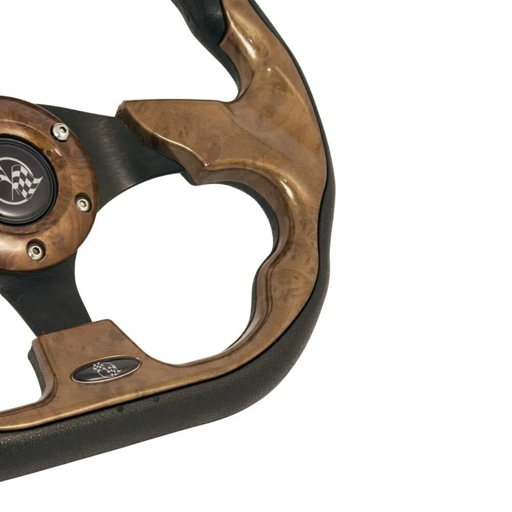 GTW 12.5-Inch Woodgrain Steering Wheel for Yamaha Golf Carts image 3