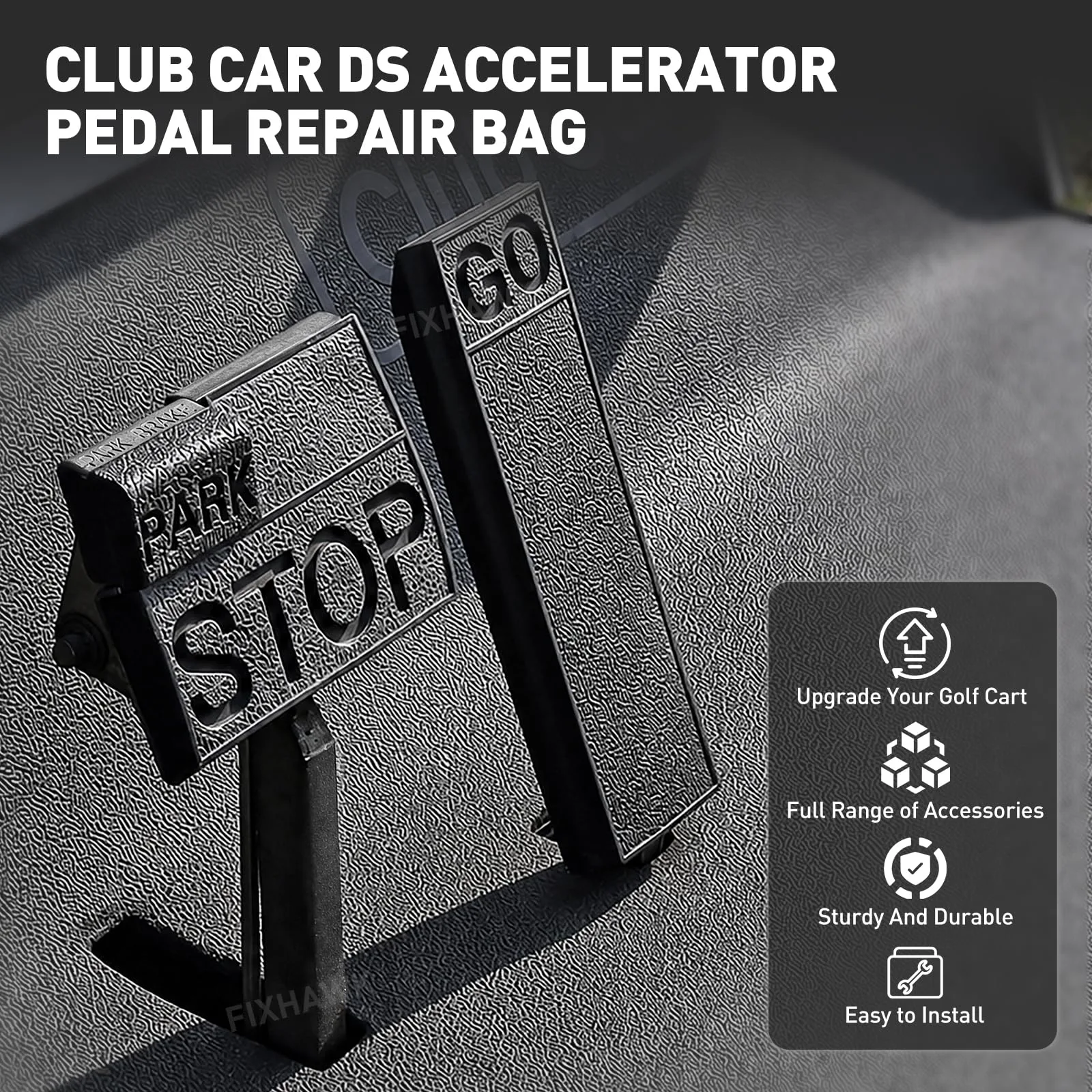 FIXHAWK Club Car DS Accelerator and Brake Pedal Repair Kit image 2
