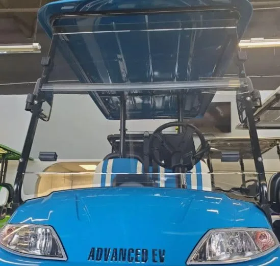3G Clear Folding Windshield for Advanced EV1 Golf Cart image 3
