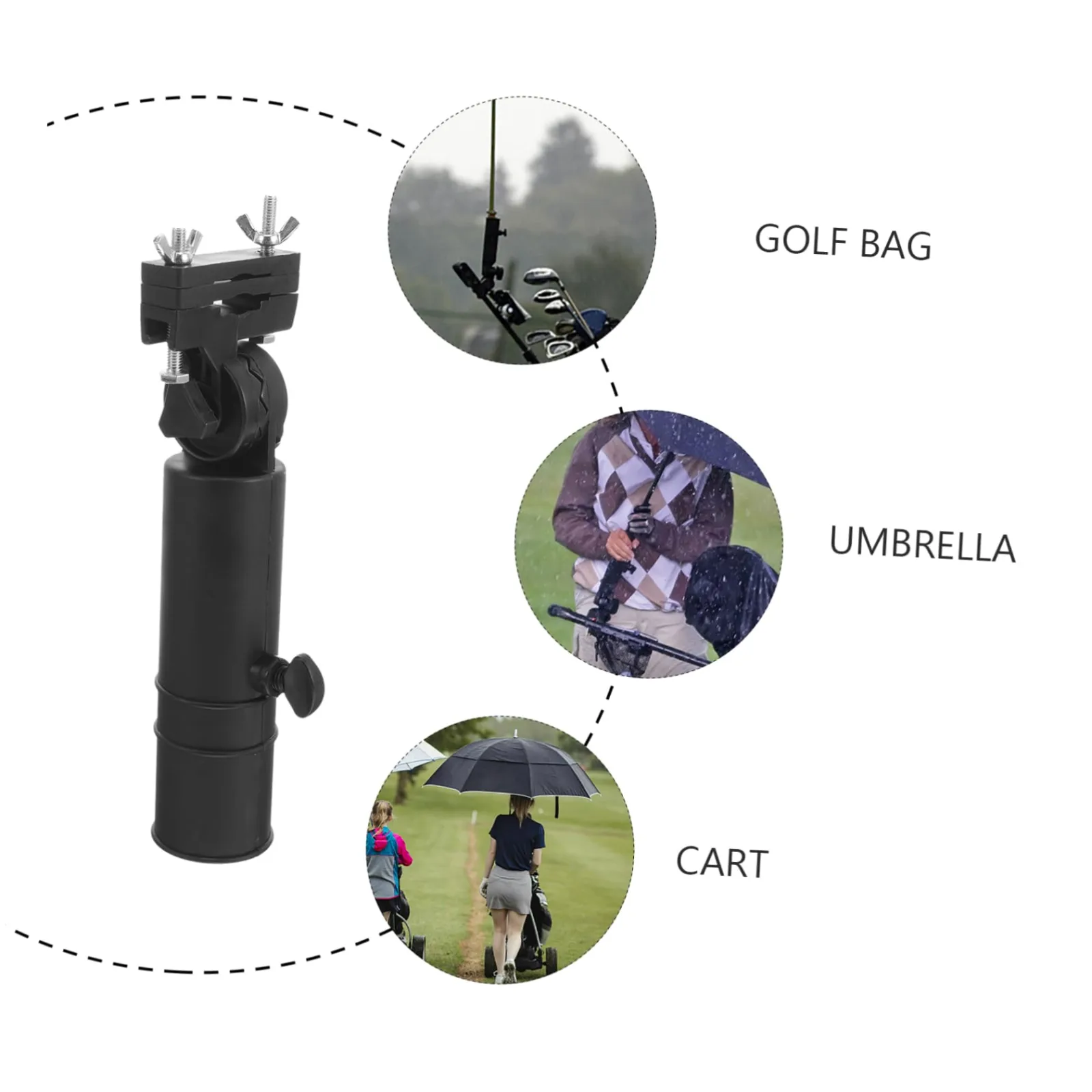 WOONEKY Adjustable Golf Cart Umbrella Holder image 4