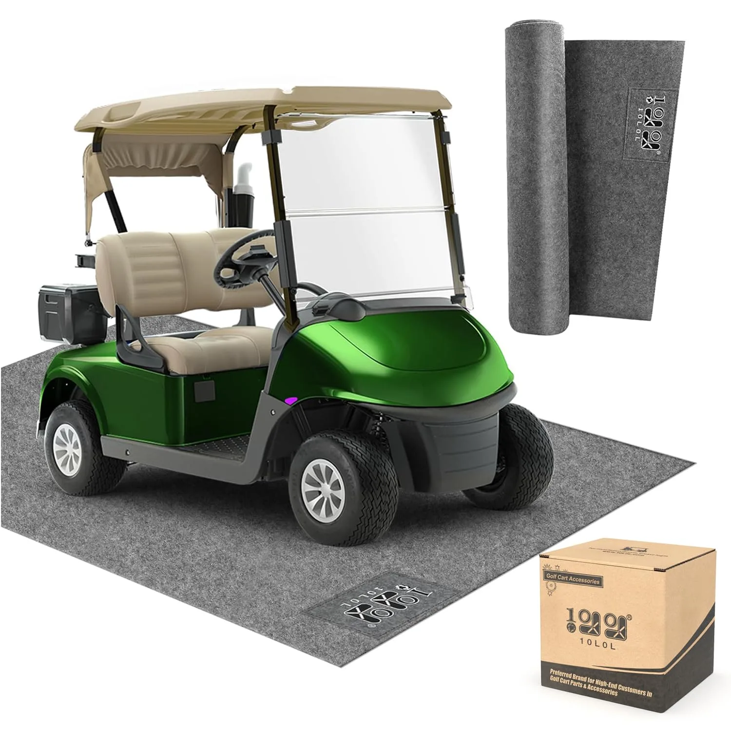 10L0L Garage Floor Mat 106" x 59" Waterproof Golf Cart Protector Y178-KKKK