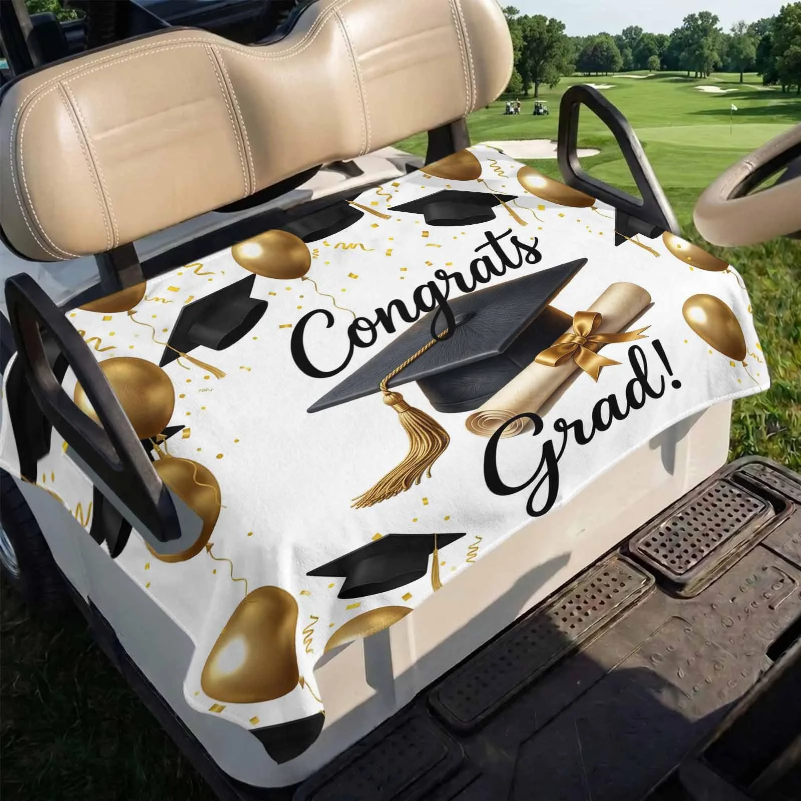 Trosturdspn Graduation Golf Cart Seat Towel Blanket image 4